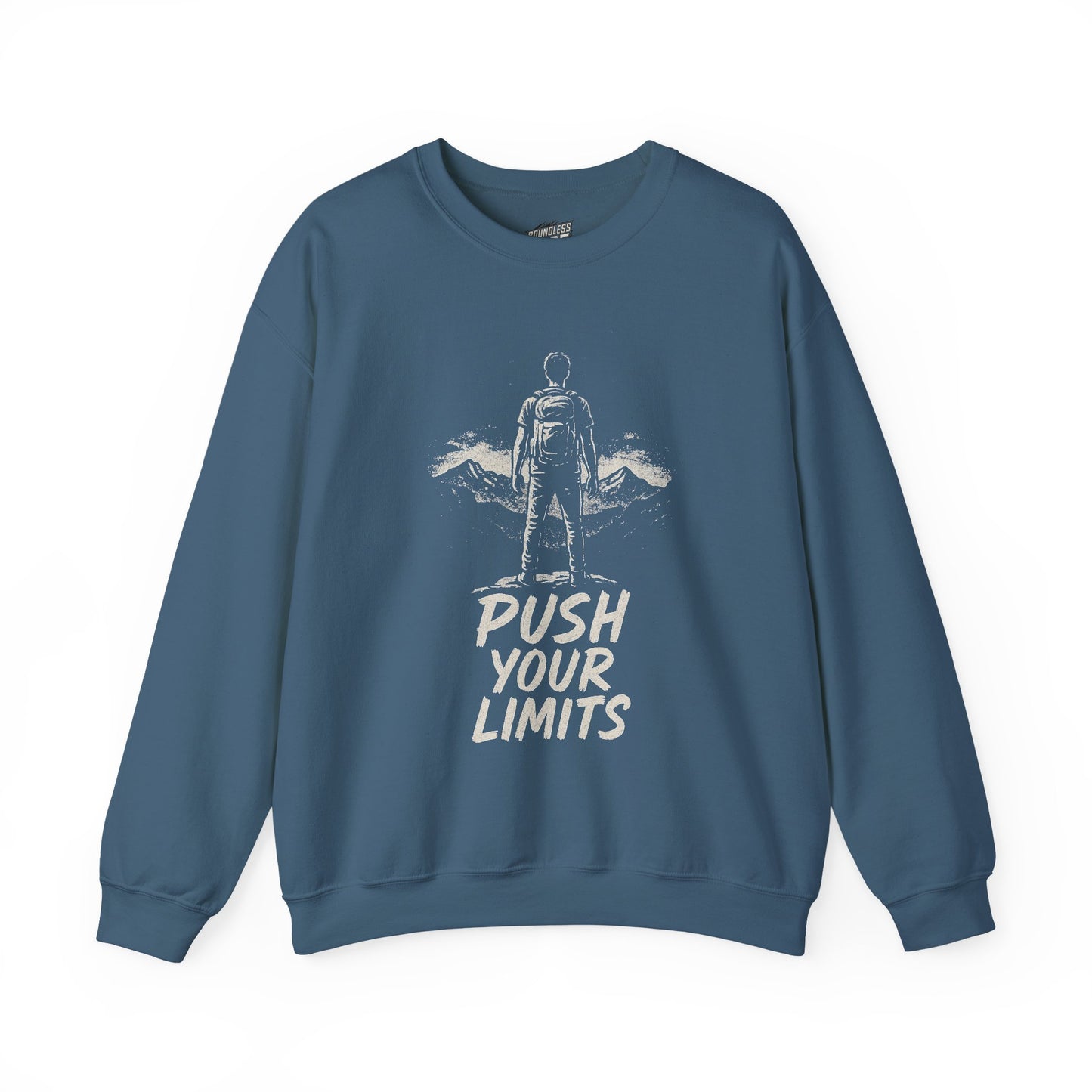 Summit Edition Push Your Limits Hiking Men's Basic Crewneck Sweatshirt