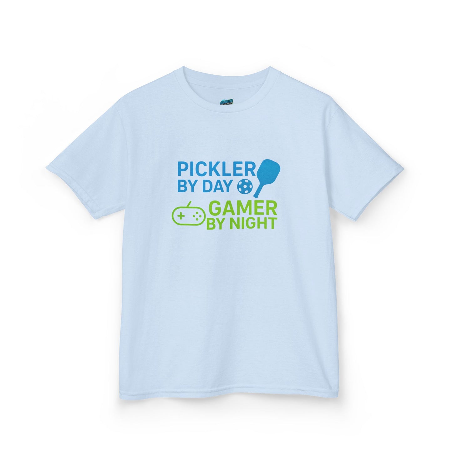 Pickler by Day, Gamer by Night Pickleball Girls' Heavy Cotton T-Shirt