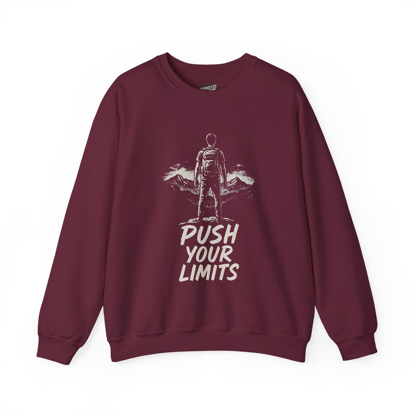Summit Edition Push Your Limits Hiking Men's Basic Crewneck Sweatshirt