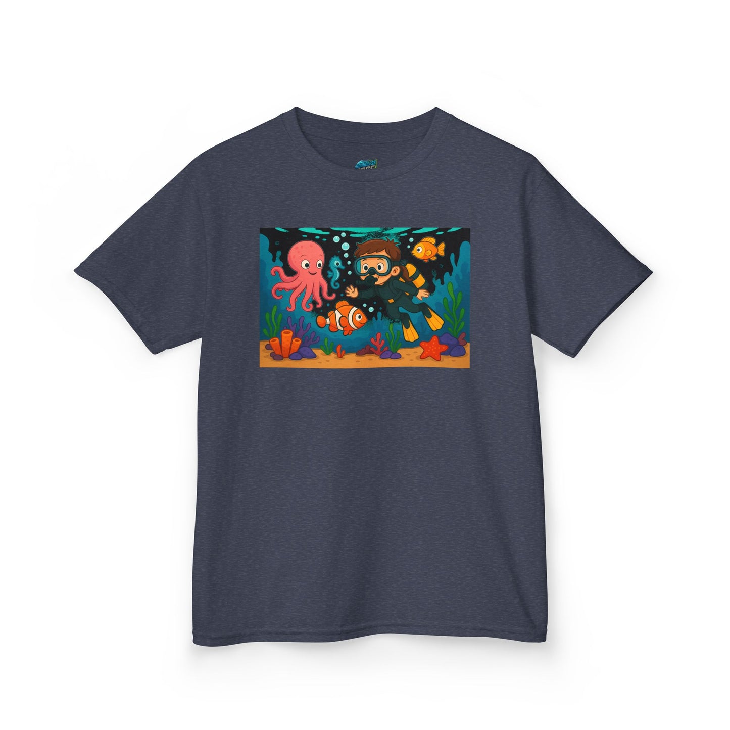 Ocean Explorer Playing with Danger Girls' Heavy Cotton T-Shirt