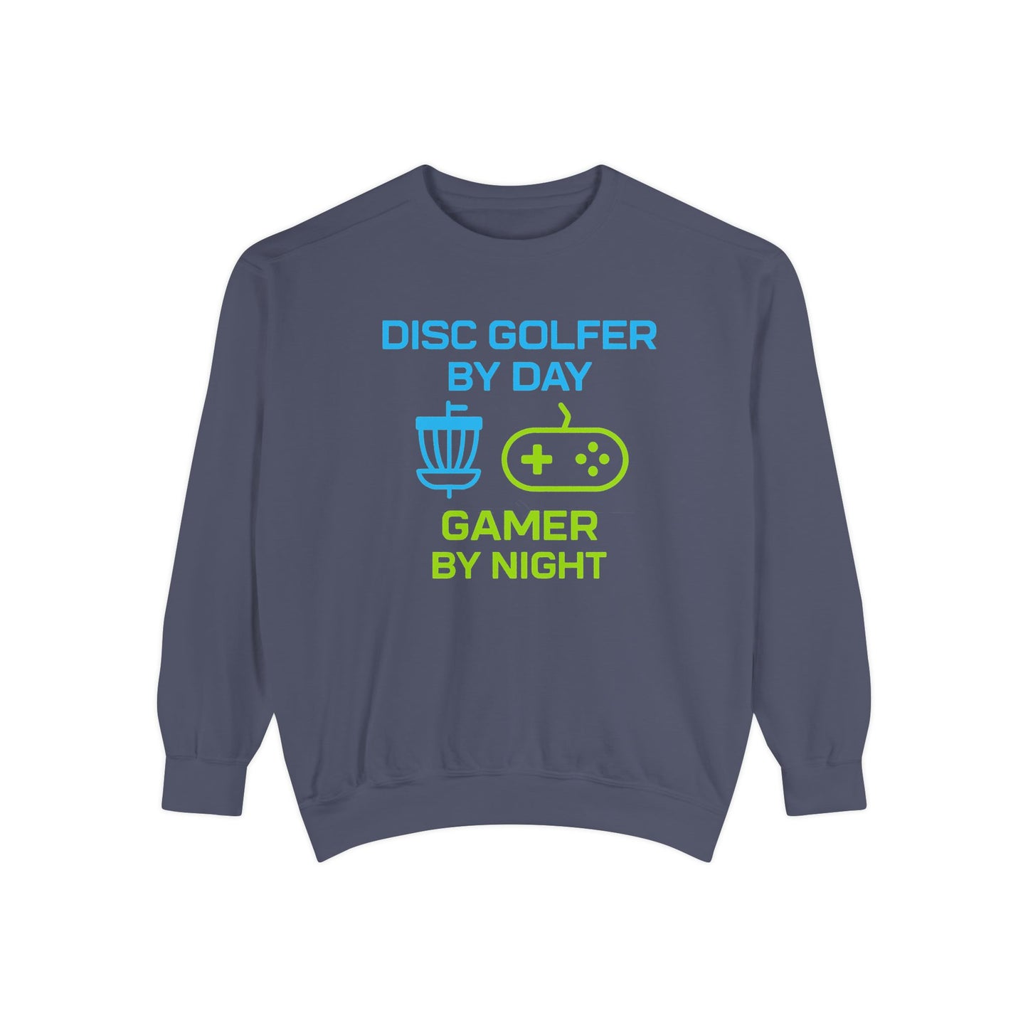 Disc Golfer by Day, Gamer by Night Men's Premium Relaxed Fit Crewneck Sweatshirt