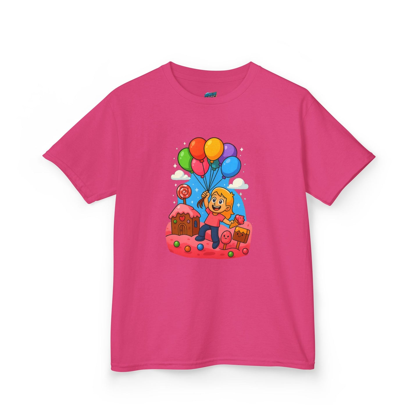 Candyland Lift-Off Playing with Danger Girls' Heavy Cotton T-Shirt