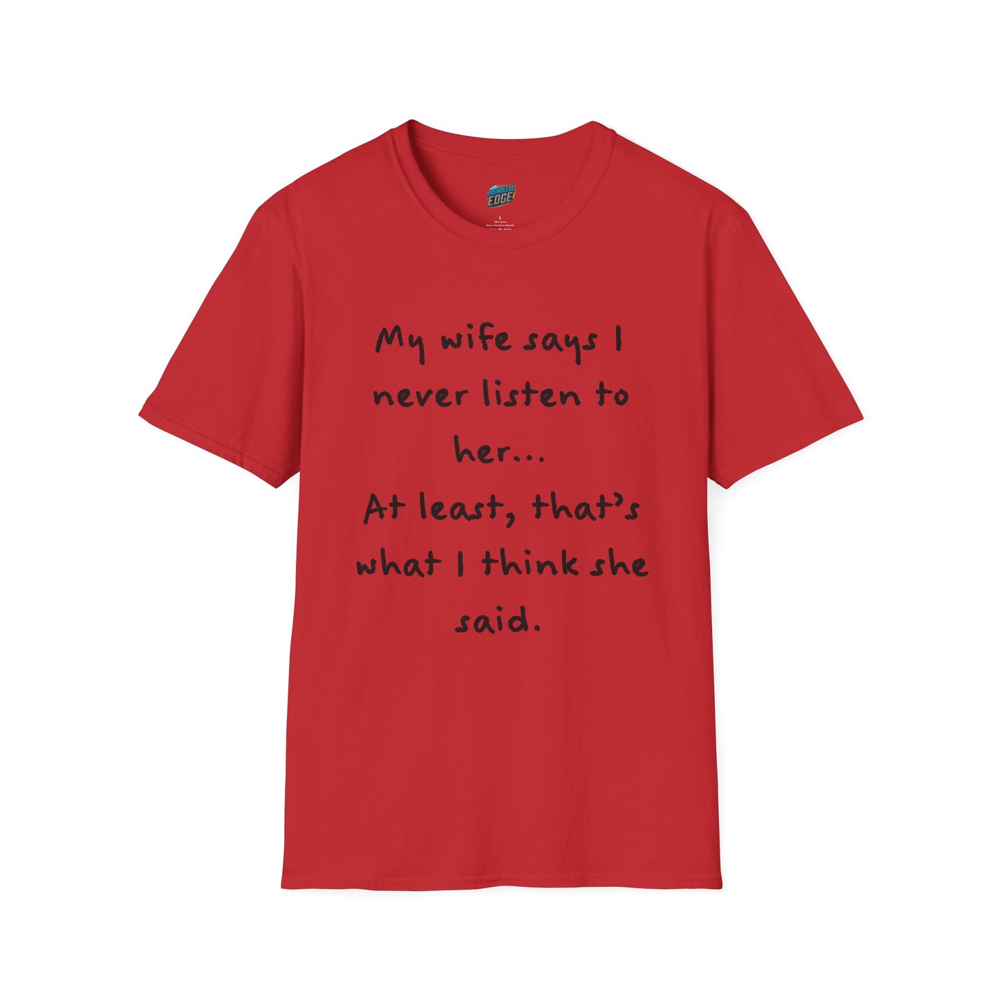 My Wife Says... Husband Dad Joke Humor Men's Basic T-Shirt