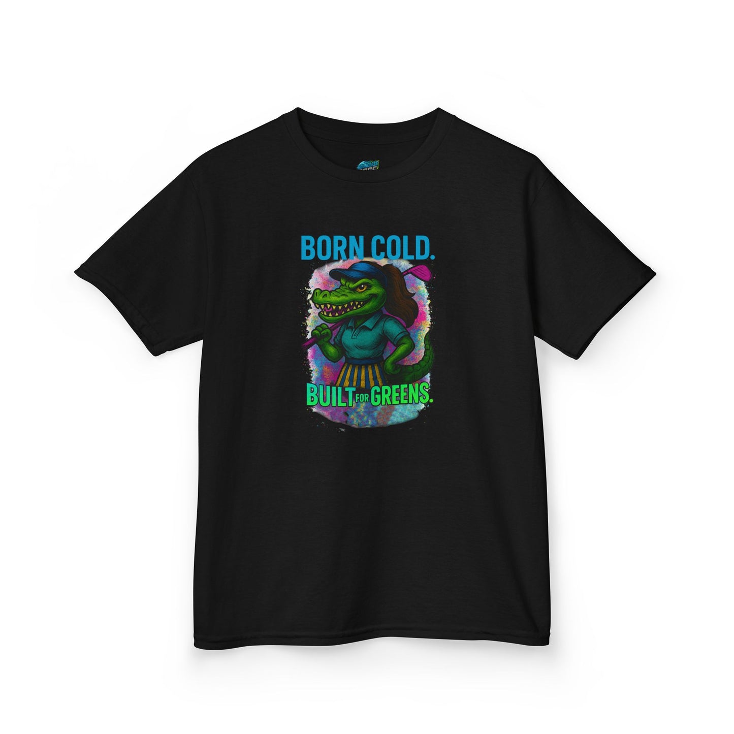 Born Cold. Built For Greens. Gator Golf Girls' Heavy Cotton T-Shirt