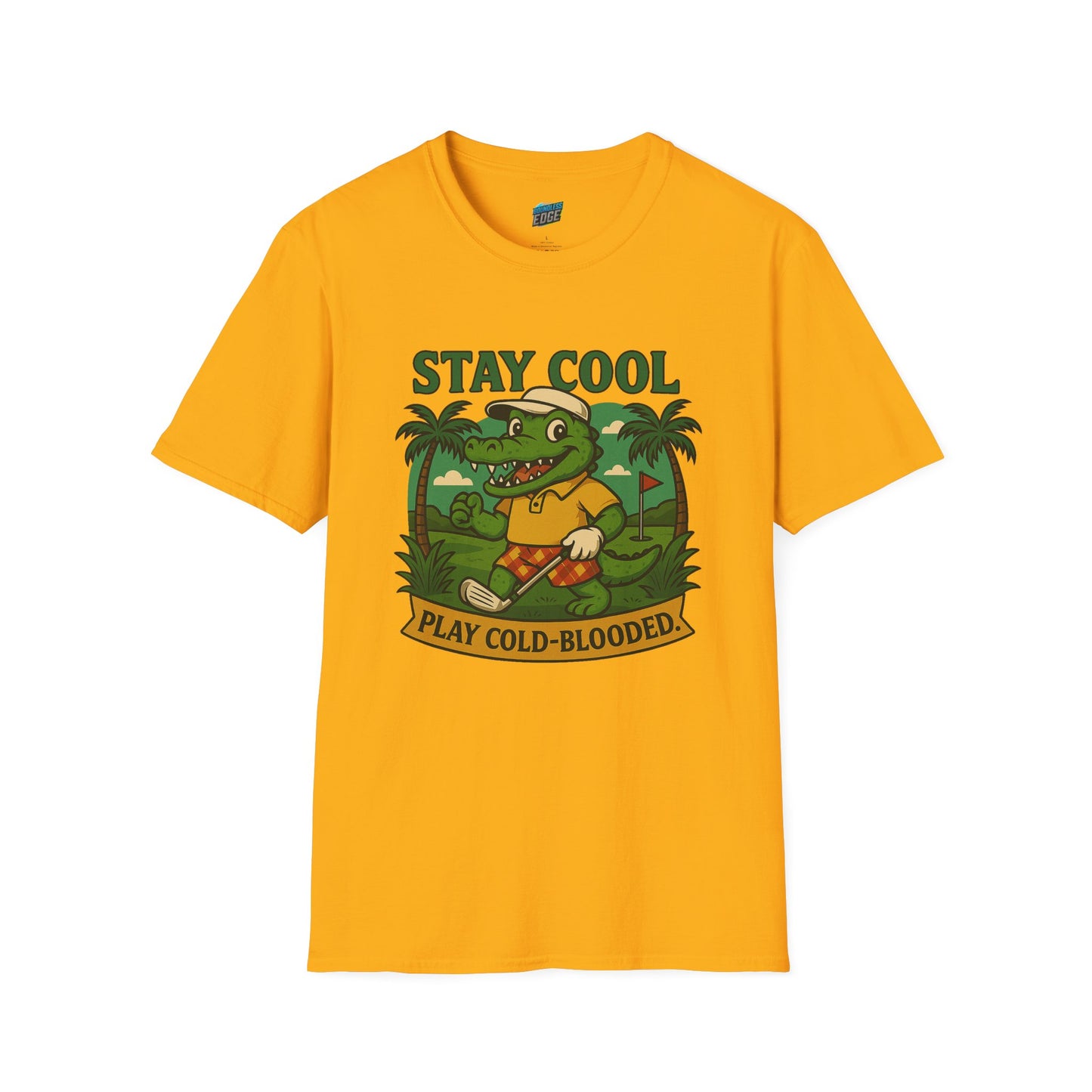 Stay Cool. Play Cold-Blooded Gator Golf Men's Basic T-Shirt