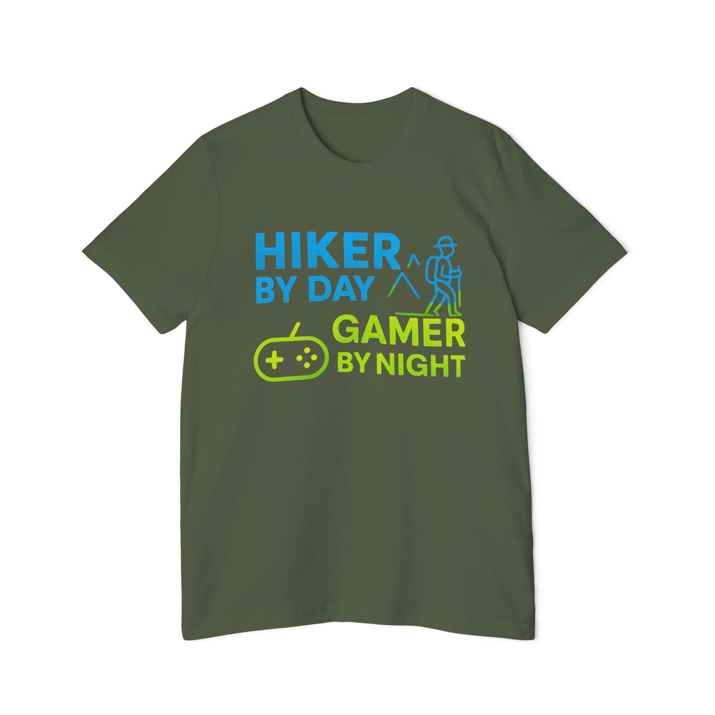 Hiker by Day, Gamer by Night Hiking Men's Premium T-Shirt