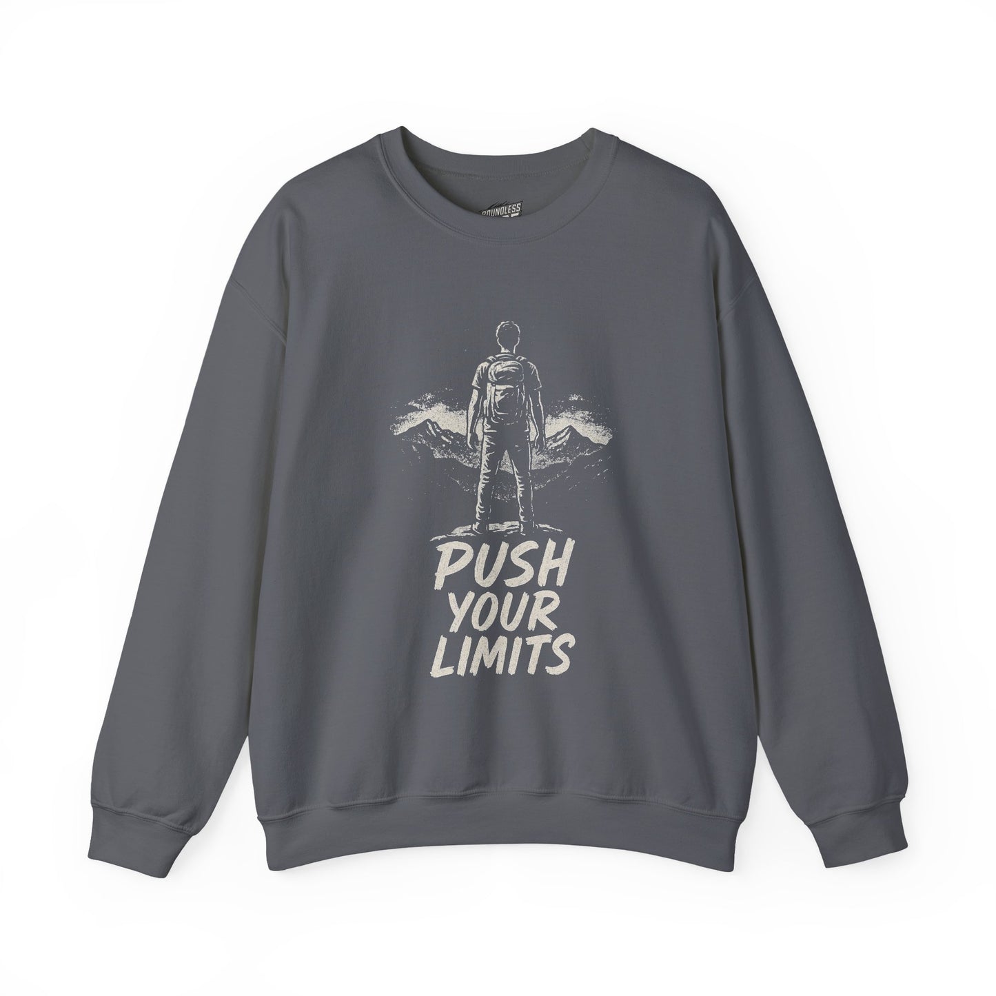Summit Edition Push Your Limits Hiking Men's Basic Crewneck Sweatshirt