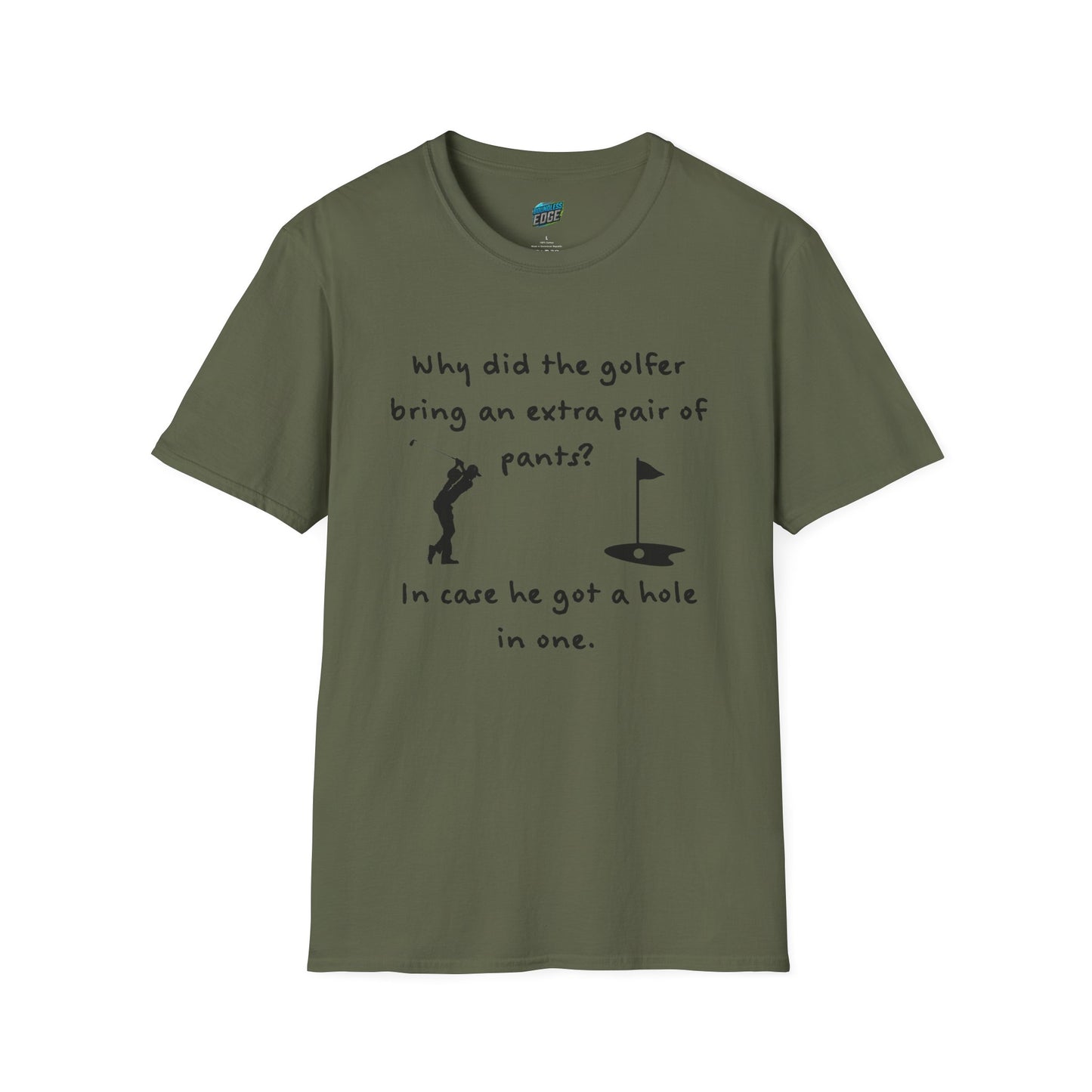 Why Did the Golfer... Dad Joke Golf Humor Men's Basic T-Shirt