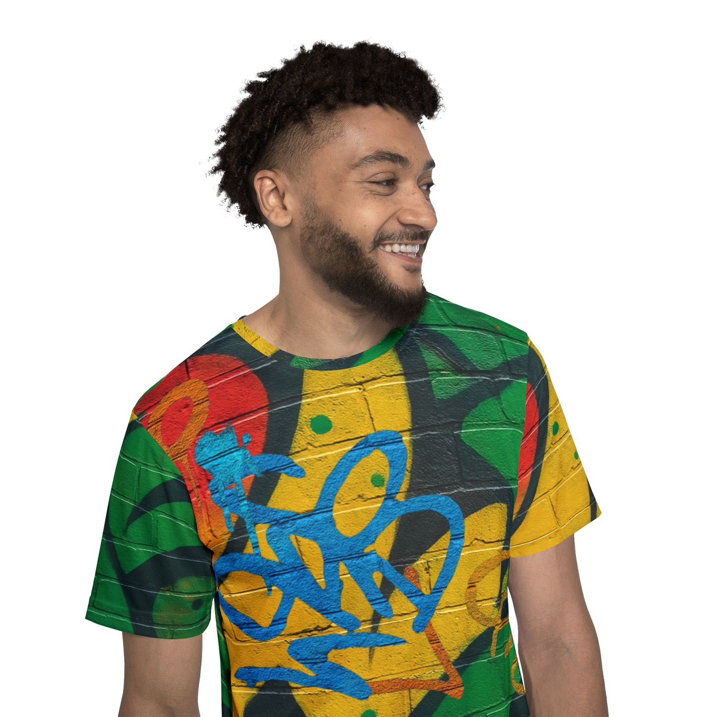 Good Vibes Graffiti Wall Men's Jersey Premium T-Shirt