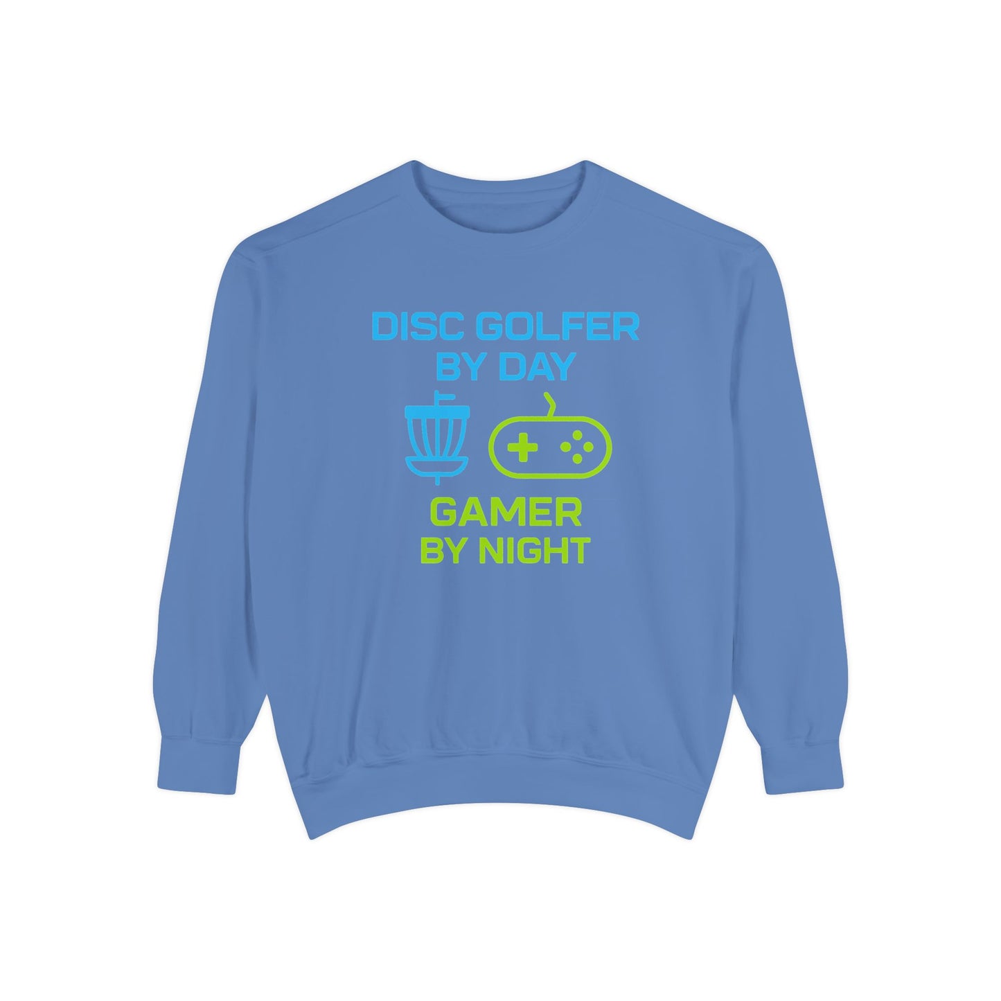 Disc Golfer by Day, Gamer by Night Men's Premium Relaxed Fit Crewneck Sweatshirt