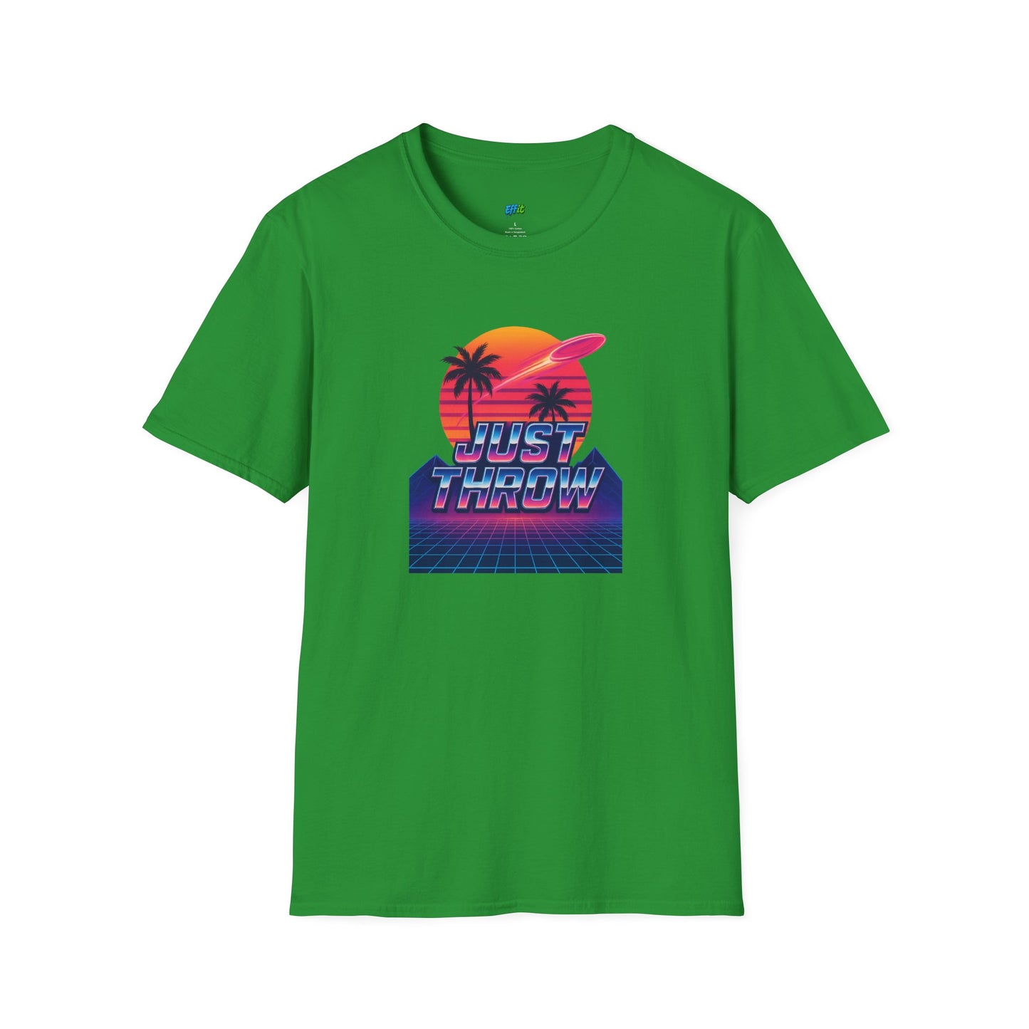 Just Throw Retro Disc Golf Men's Basic T-Shirt