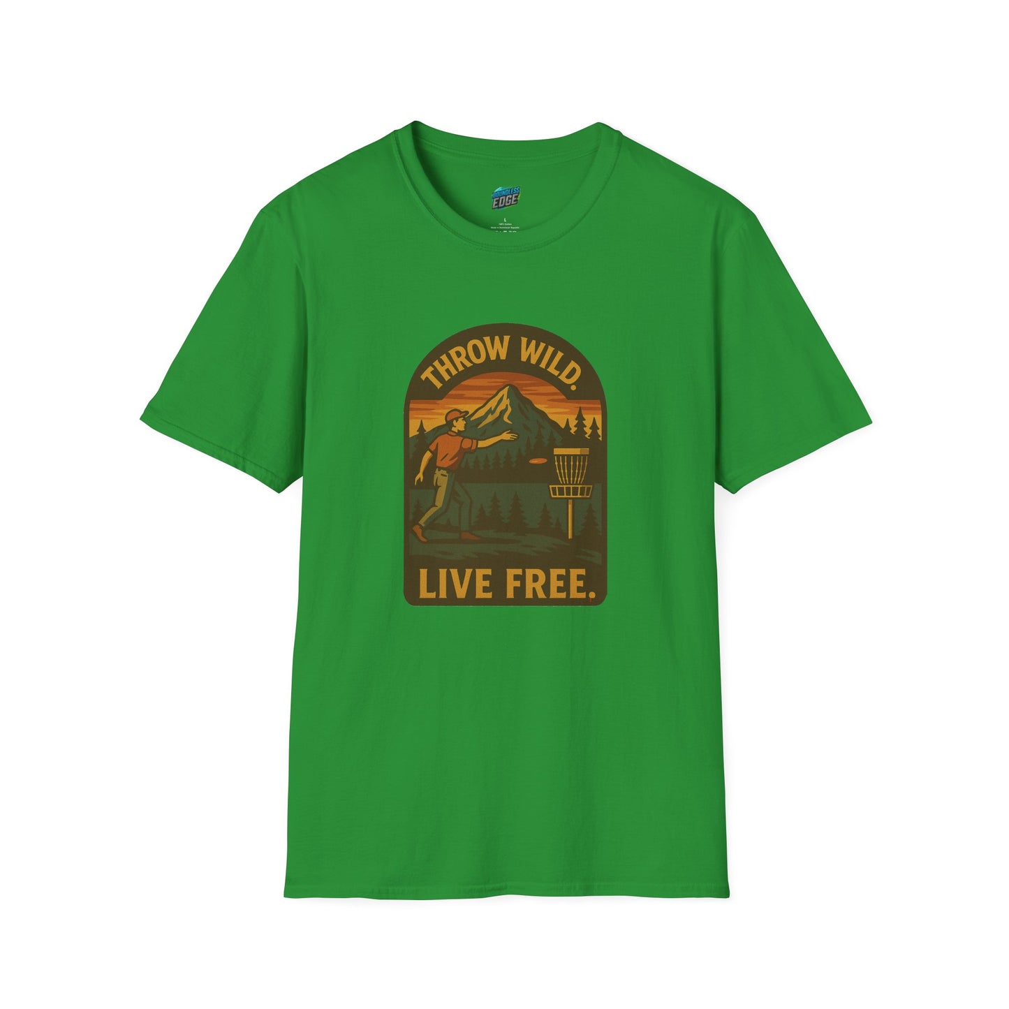 Throw Wild. Live Free. Disc Golf Vintage Men's Basic T-Shirt