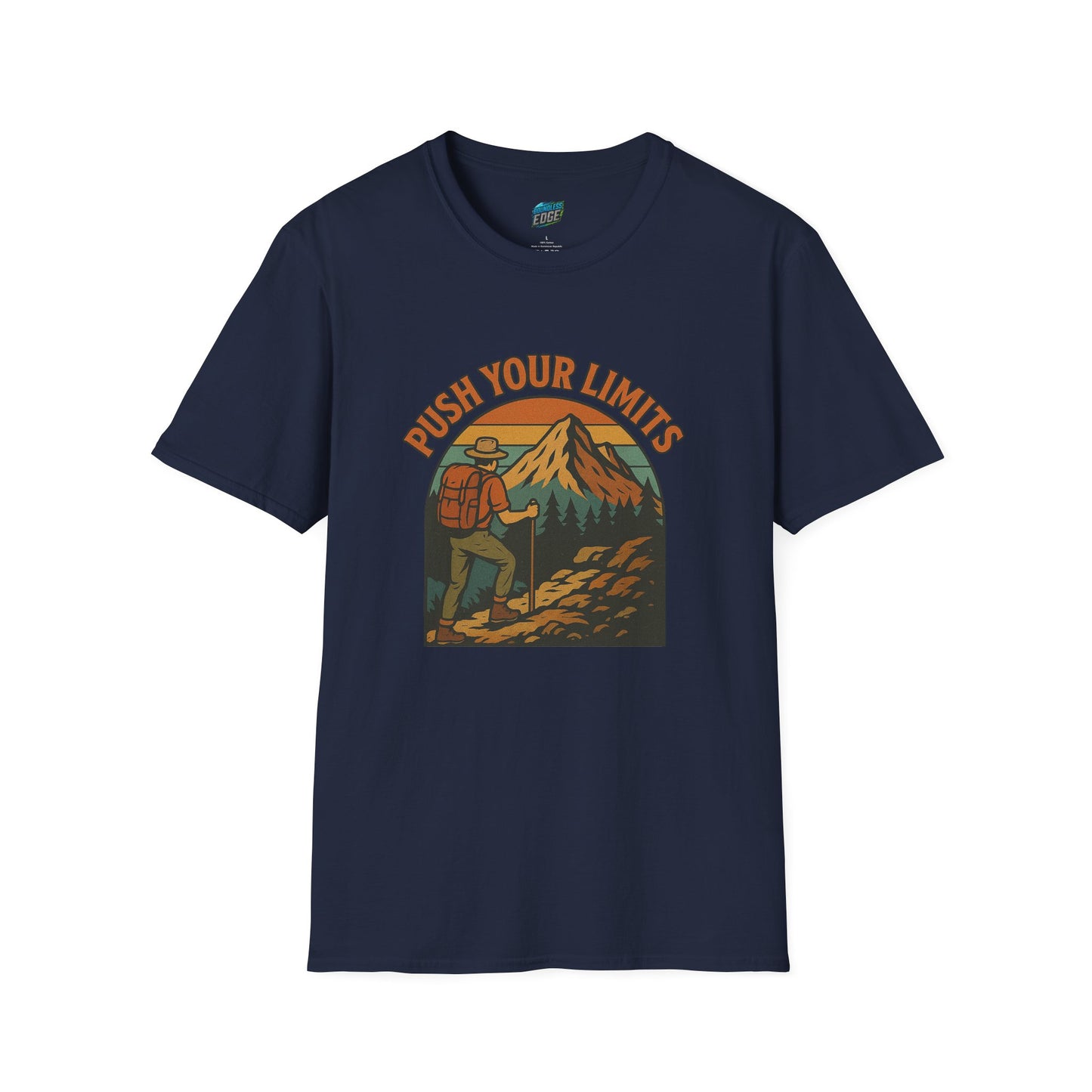 Push Your Limits Hiking Vintage Men's Basic T-Shirt