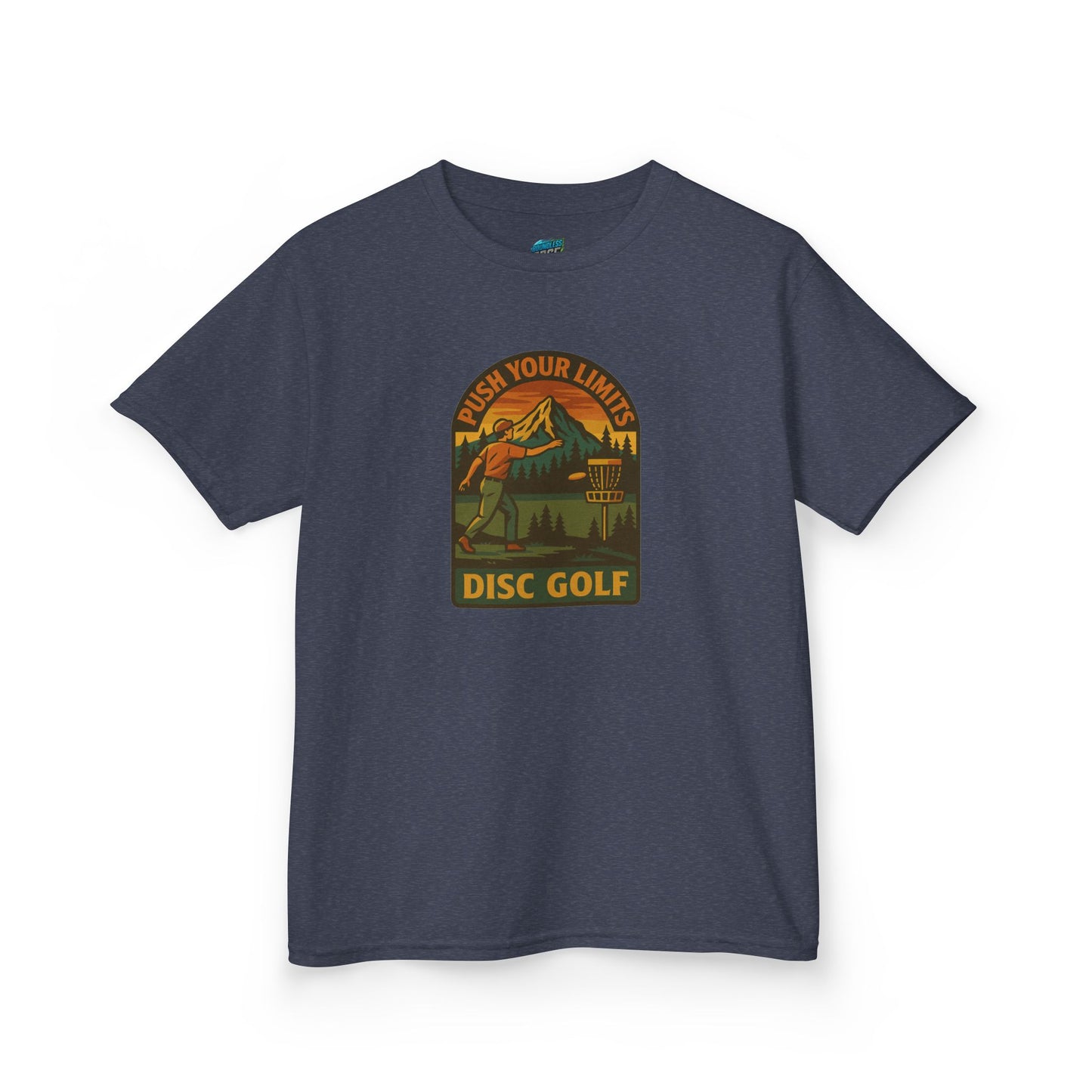 Push Your Limits Disc Golf Classic Boys' Heavy Cotton T-Shirt