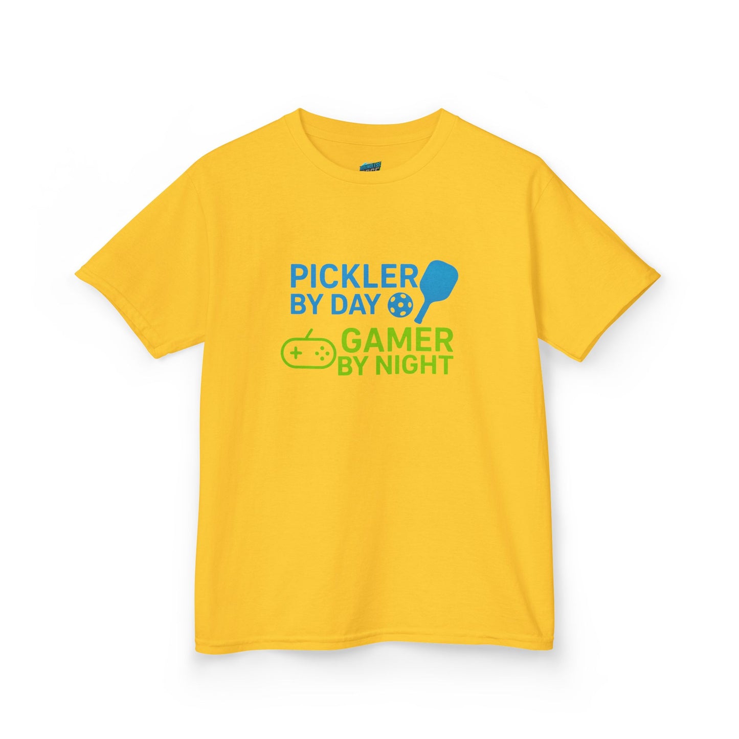 Pickler by Day, Gamer by Night Pickleball Girls' Heavy Cotton T-Shirt