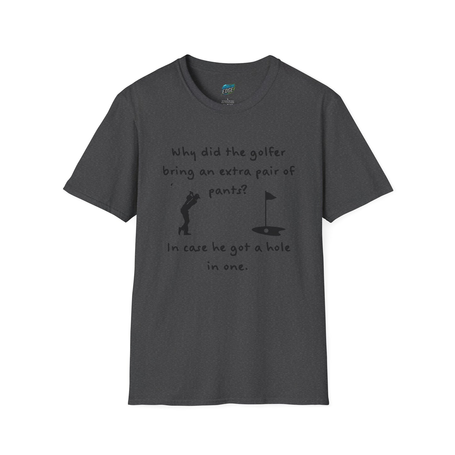 Why Did the Golfer... Dad Joke Golf Humor Men's Basic T-Shirt