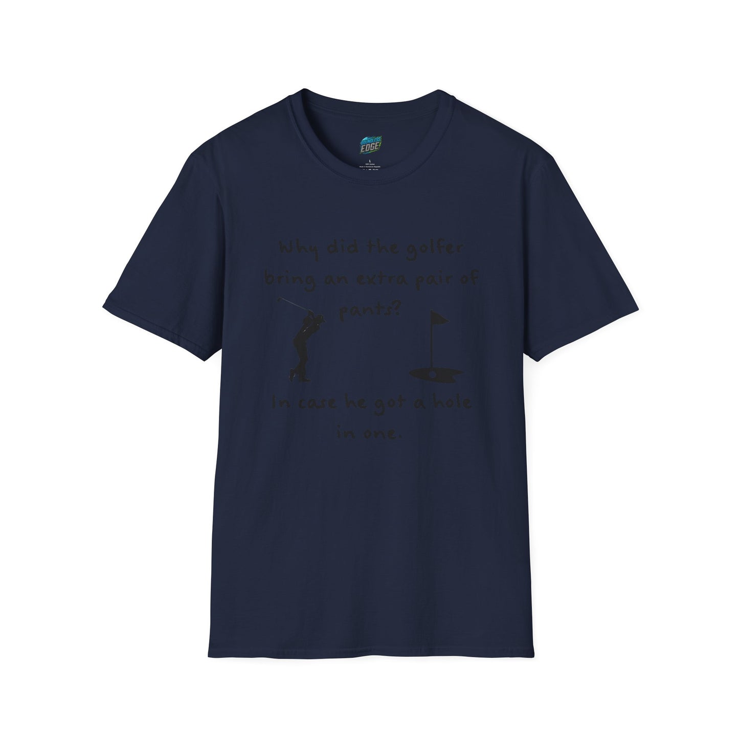 Why Did the Golfer... Dad Joke Golf Humor Men's Basic T-Shirt