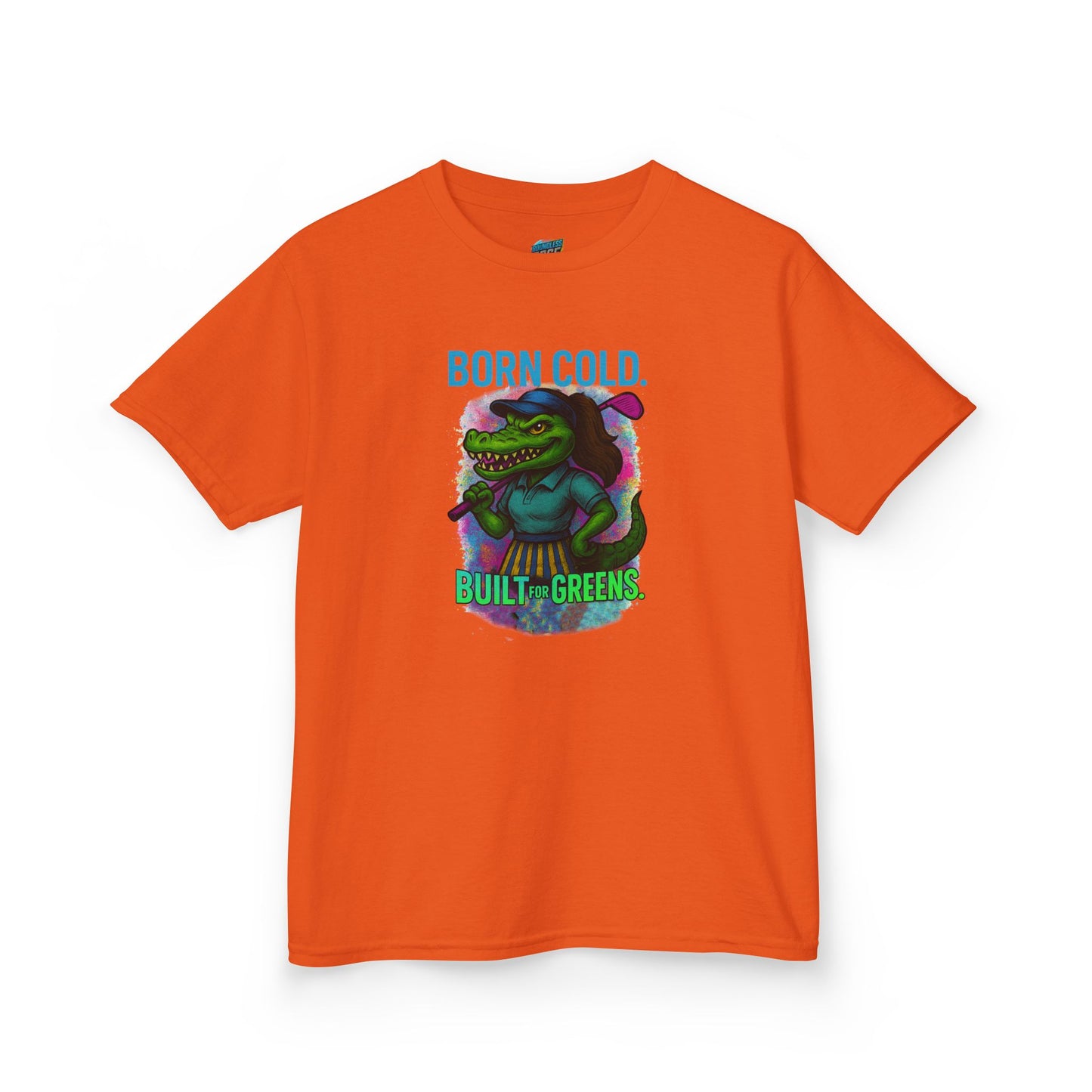 Born Cold. Built For Greens. Gator Golf Girls' Heavy Cotton T-Shirt