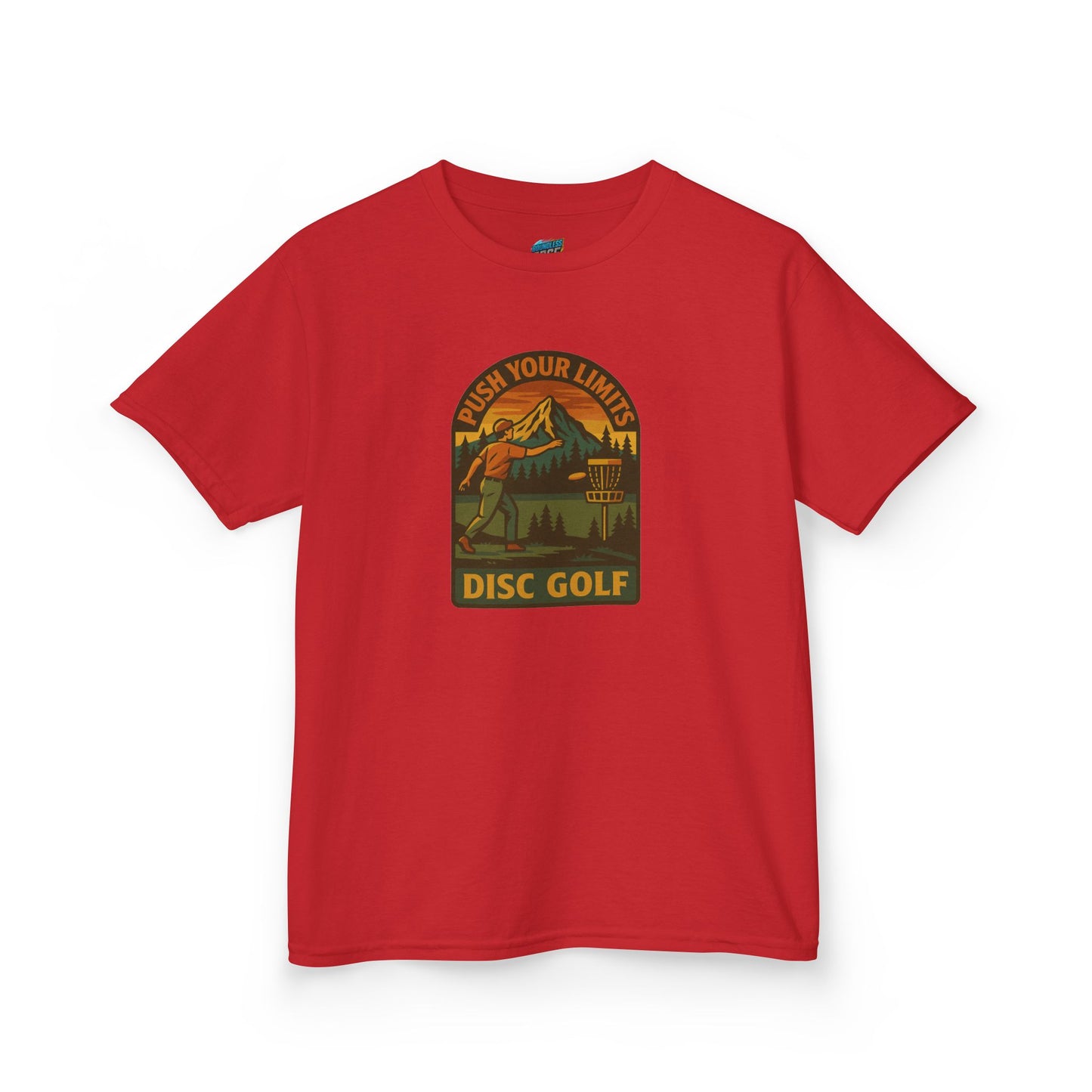 Push Your Limits Disc Golf Classic Boys' Heavy Cotton T-Shirt