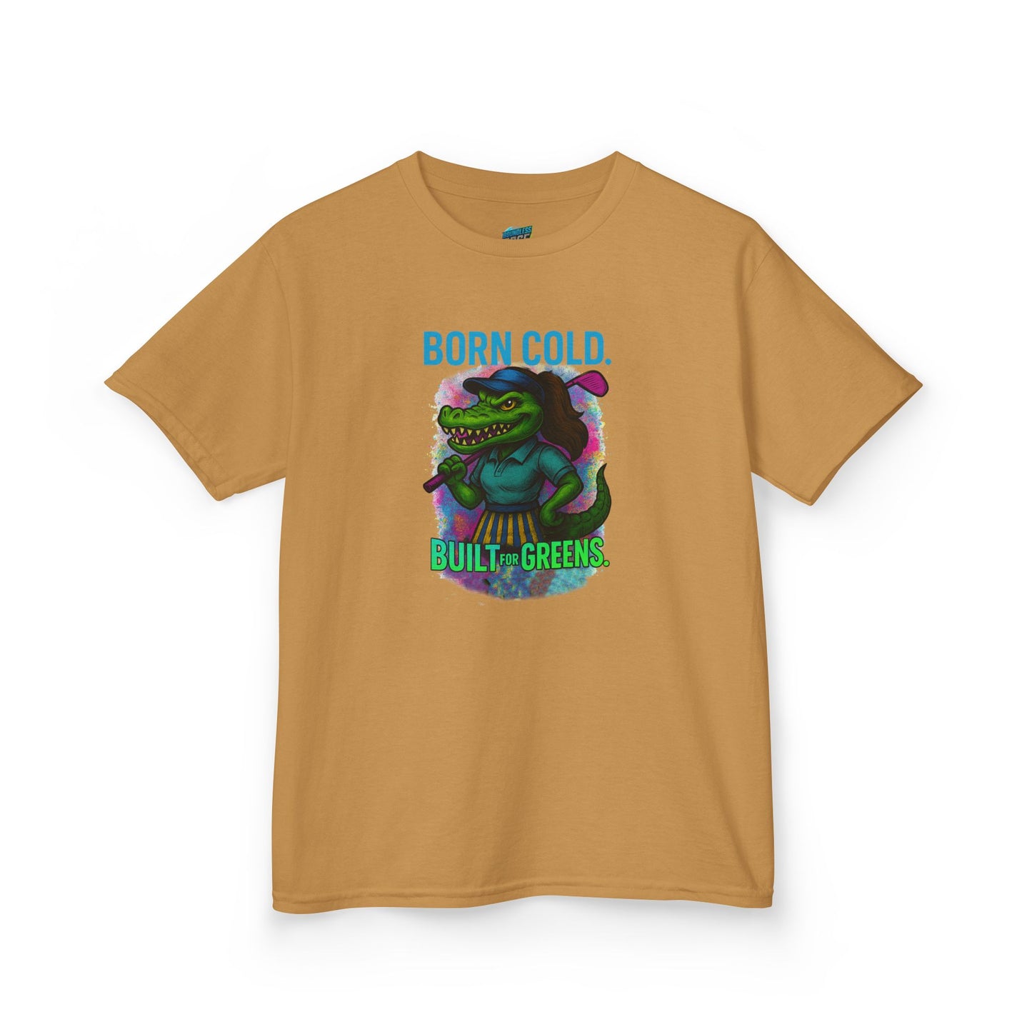 Born Cold. Built For Greens. Gator Golf Girls' Heavy Cotton T-Shirt