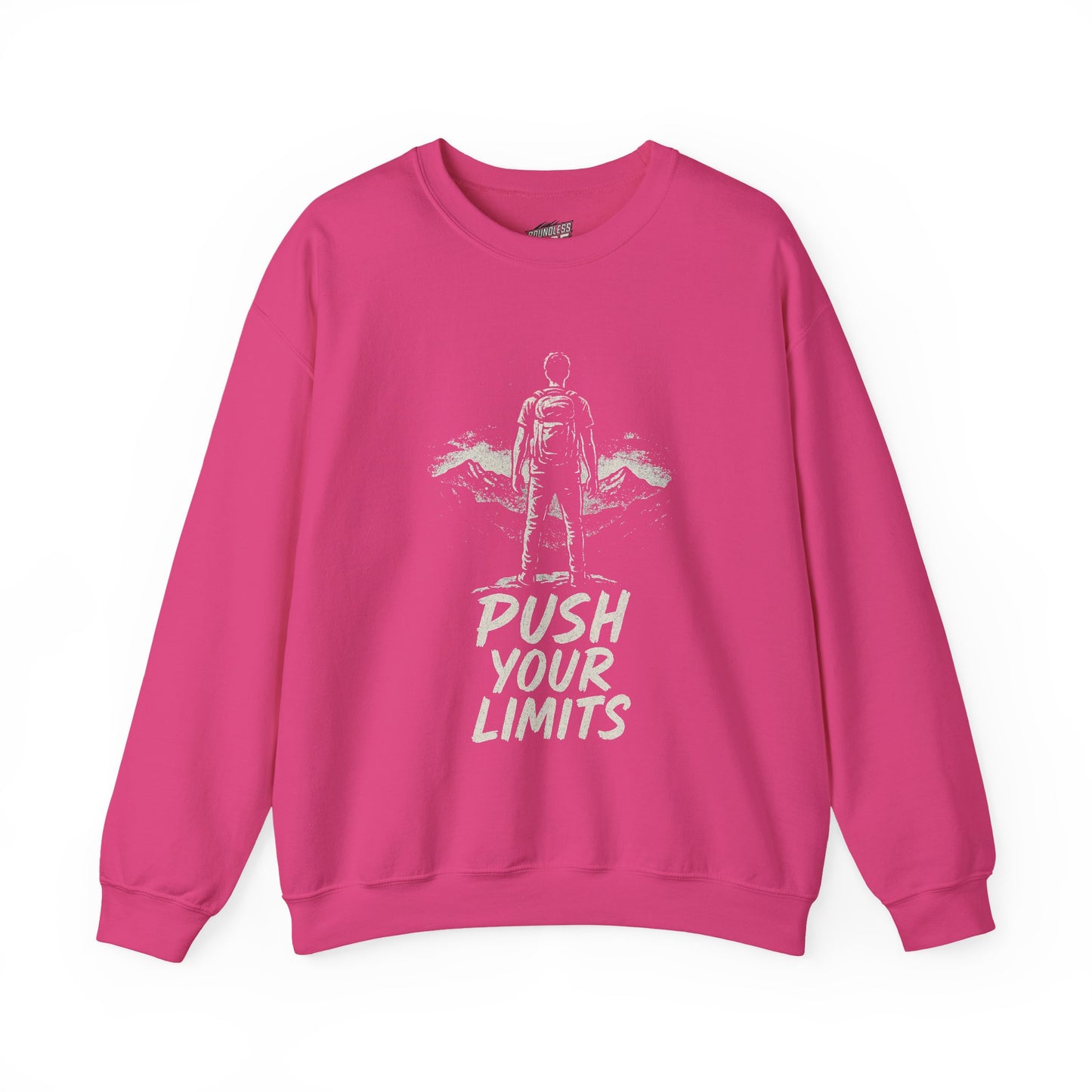 Summit Edition Push Your Limits Hiking Men's Basic Crewneck Sweatshirt
