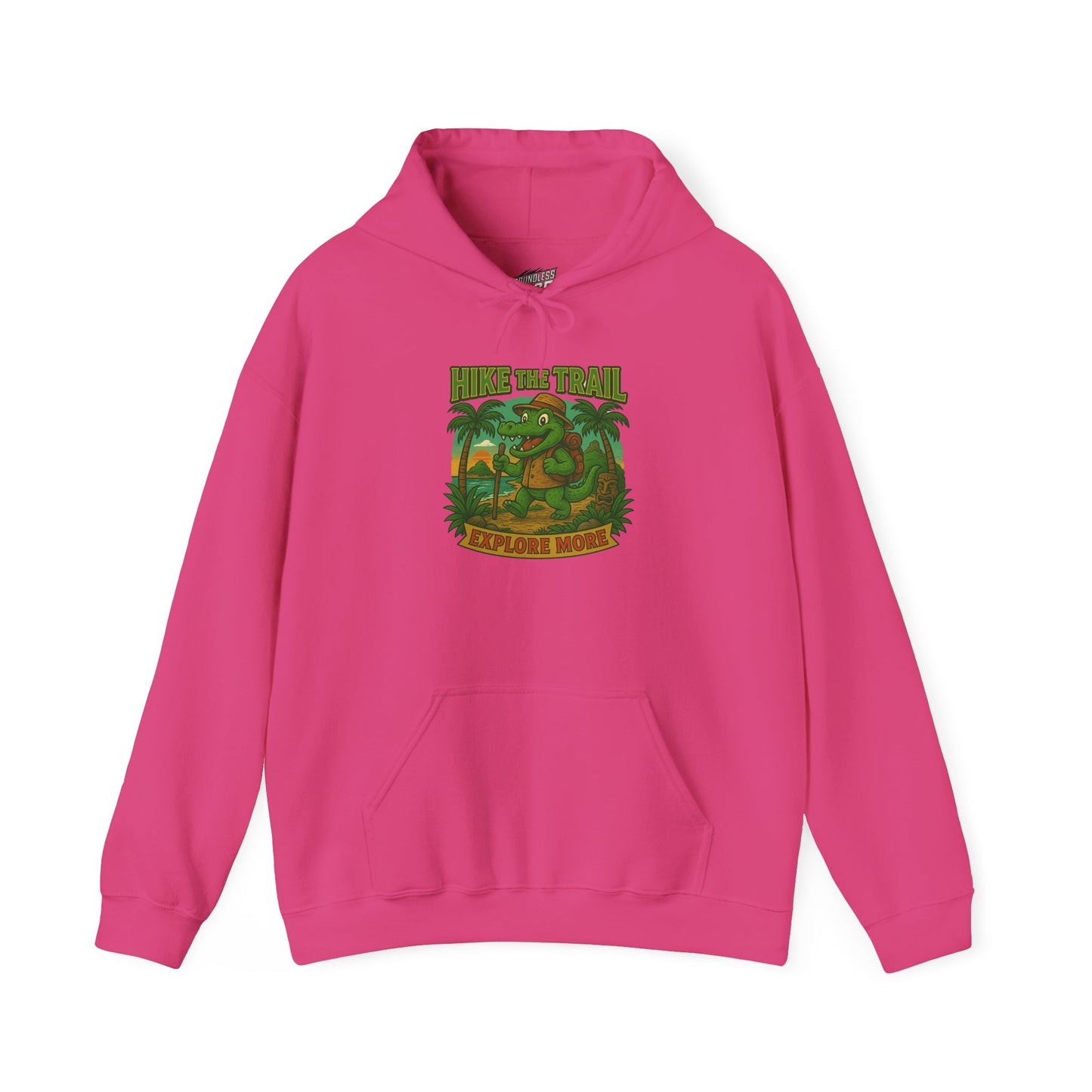 Hike the Trail – Explore More Hiking Men's Basic Heavy Blend Hoodie Sweatshirt