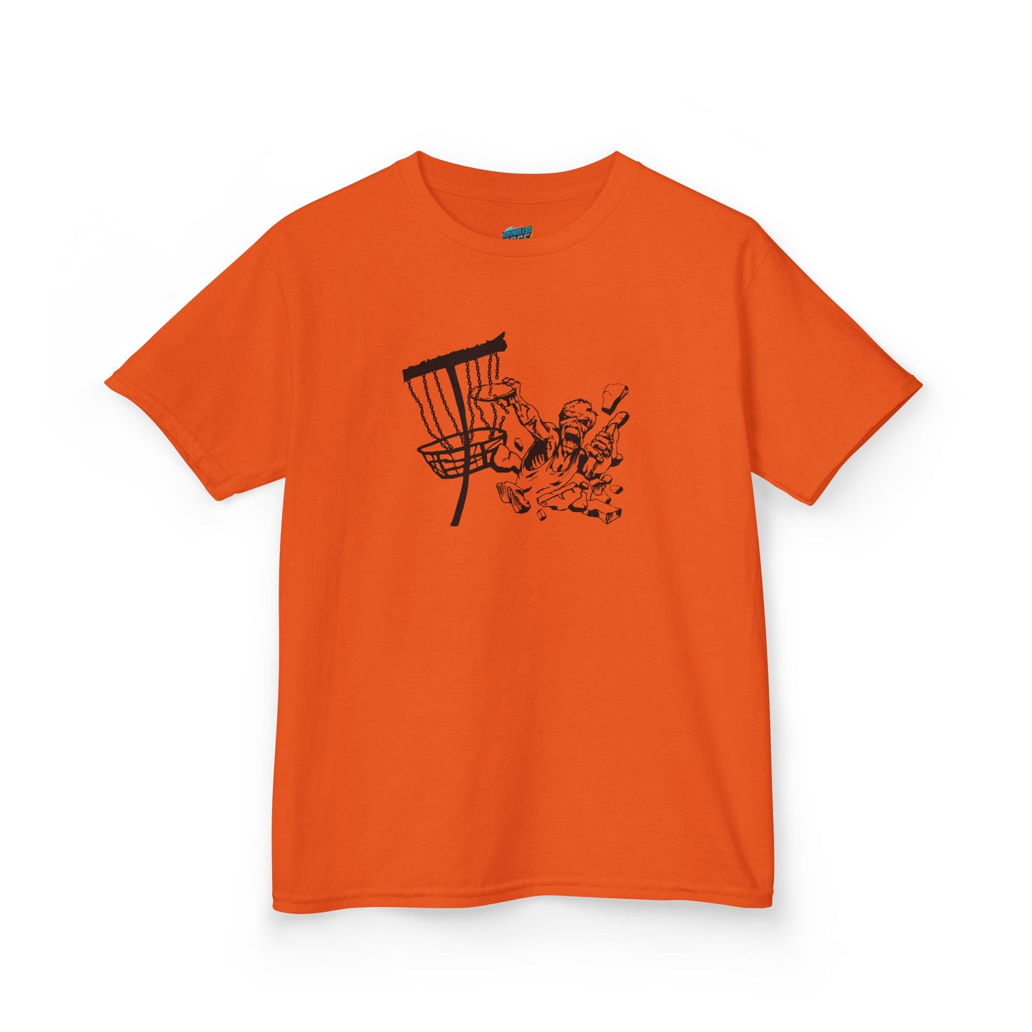 Putting Zombie Disc Golf Boys' Heavy Cotton T-Shirt
