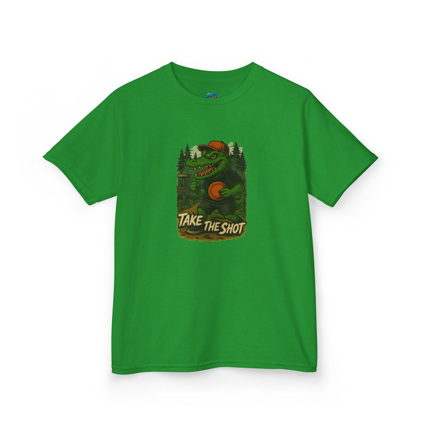 Take the Shot Disc Golf Edgy Gator Girls' Heavy Cotton T-Shirt