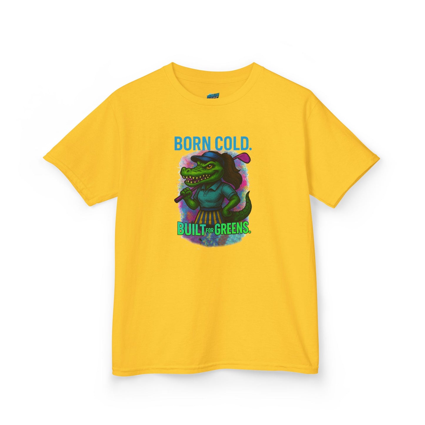 Born Cold. Built For Greens. Gator Golf Girls' Heavy Cotton T-Shirt