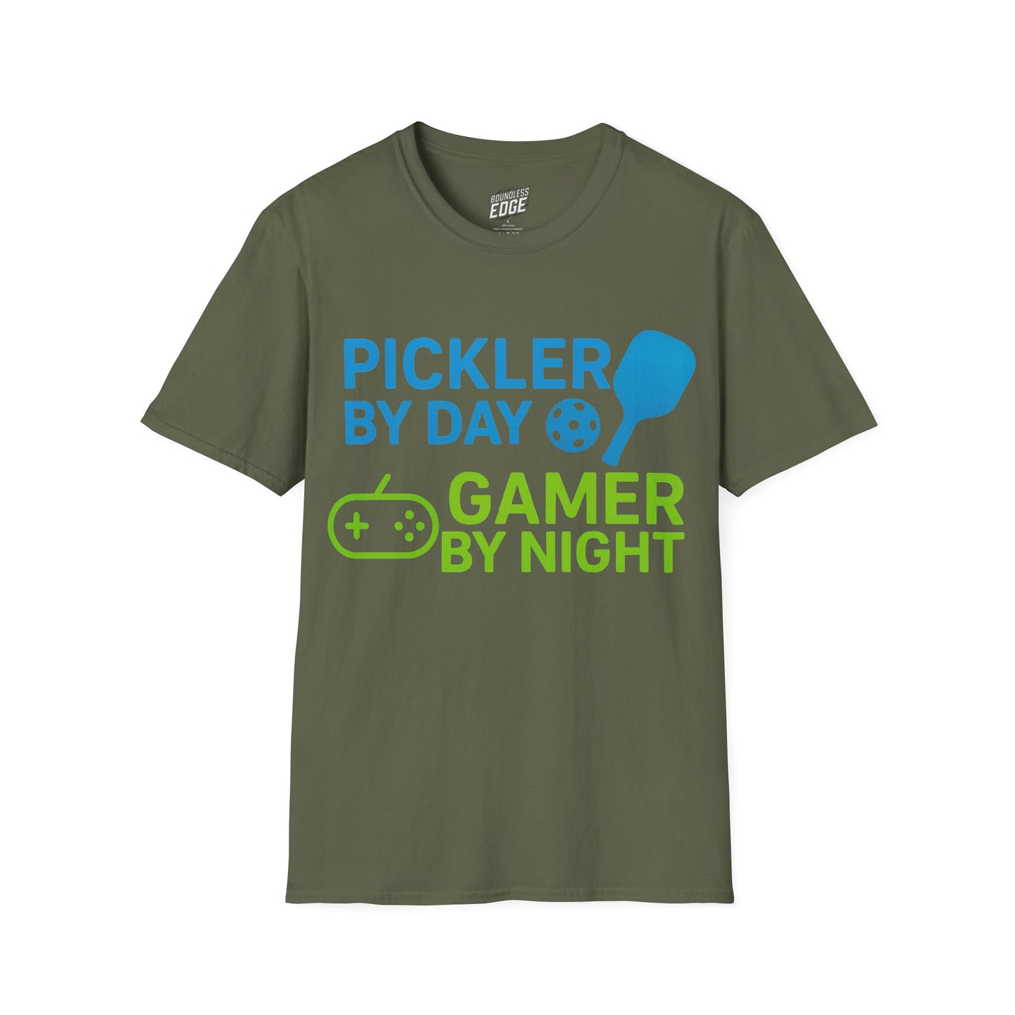 Pickler by Day, Gamer by Night Pickleball Men's Basic T-Shirt