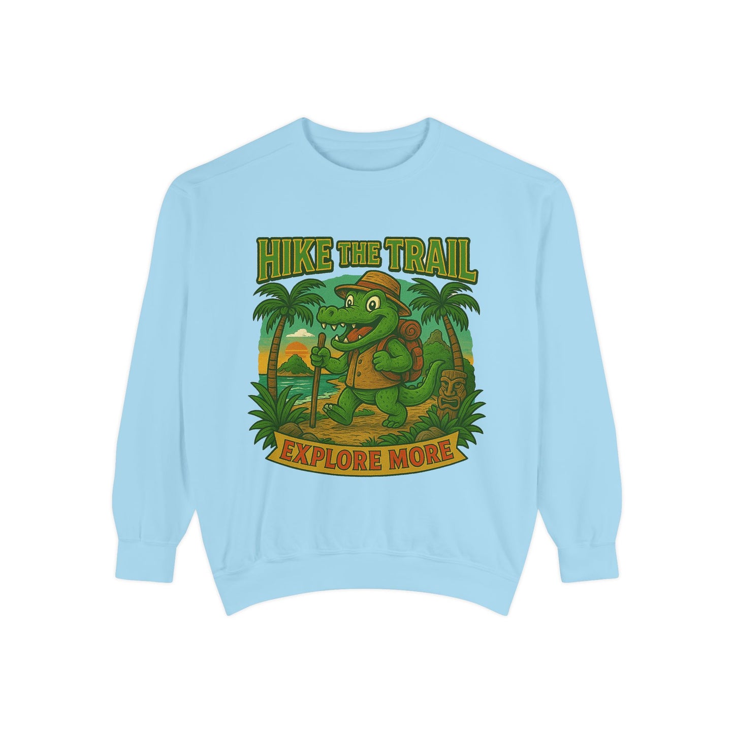 Hike the Trail Explore More Hiking Men's Premium Crewneck Sweatshirt