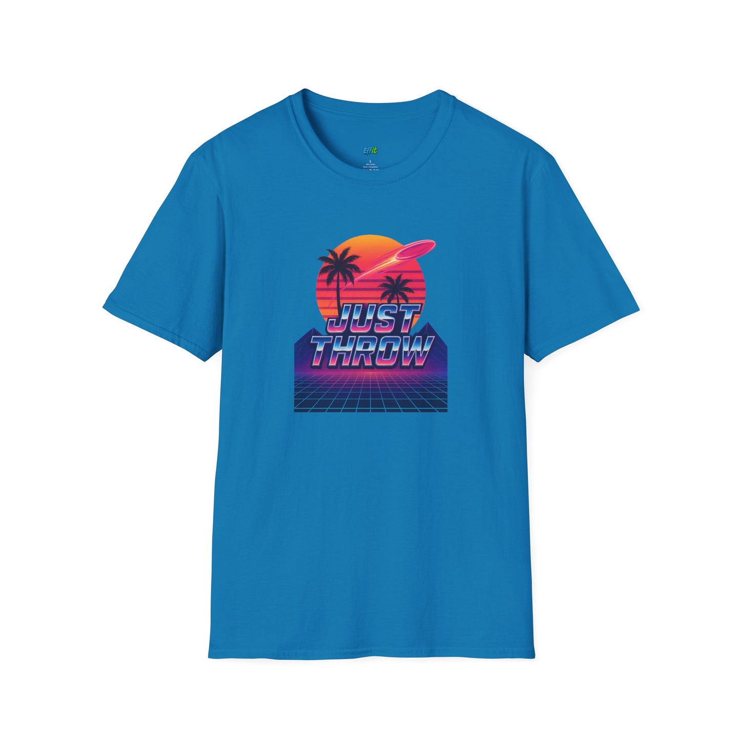 Just Throw Retro Disc Golf Men's Basic T-Shirt