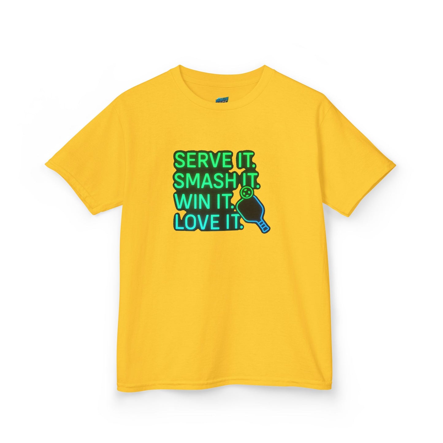 Serve it. Smash it. Win it. Love it. Pickleball Girls' Heavy Cotton T-Shirt
