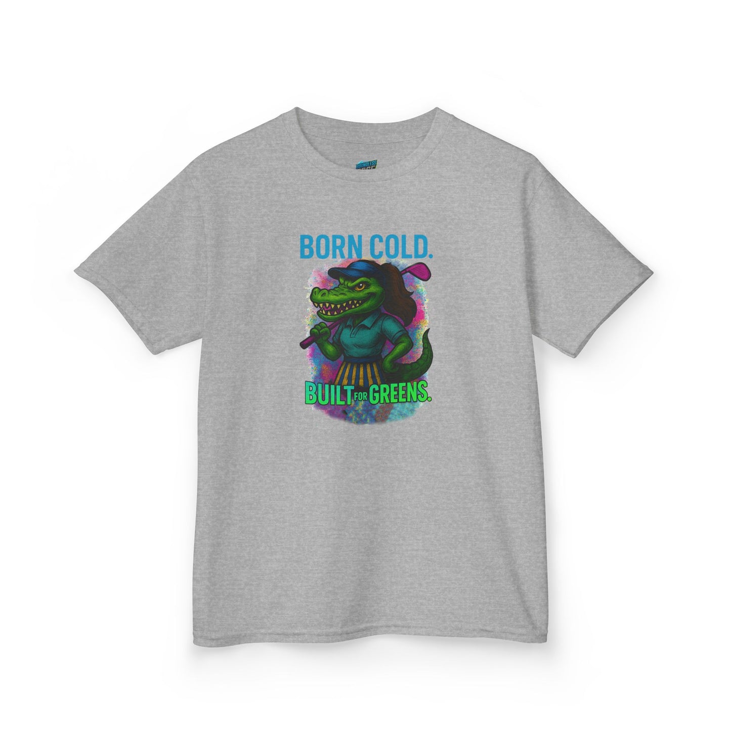 Born Cold. Built For Greens. Gator Golf Girls' Heavy Cotton T-Shirt