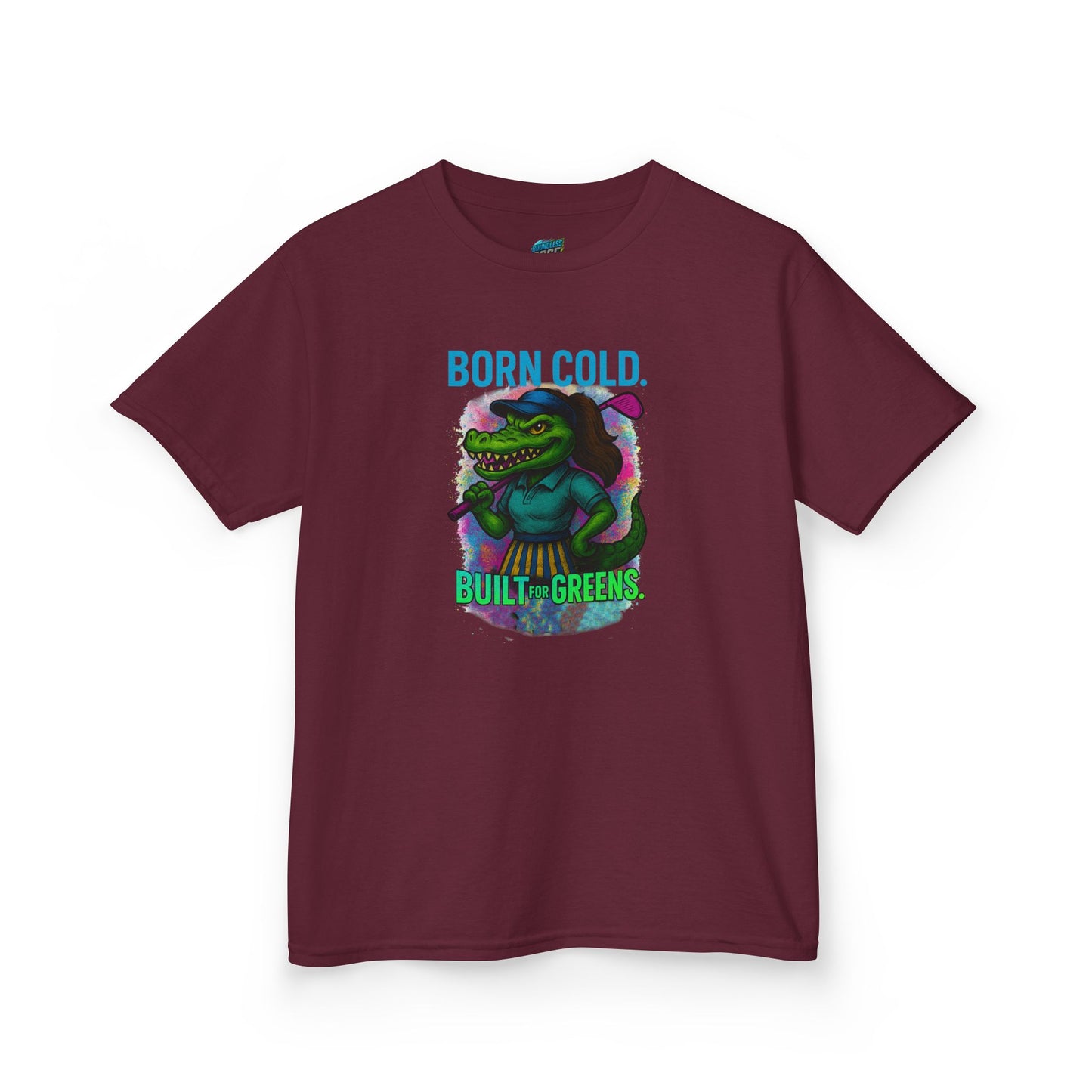 Born Cold. Built For Greens. Gator Golf Girls' Heavy Cotton T-Shirt