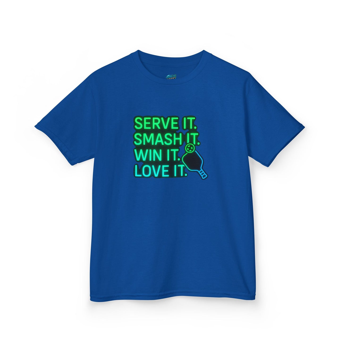Serve it. Smash it. Win it. Love it. Pickleball Boys' Heavy Cotton T-Shirt