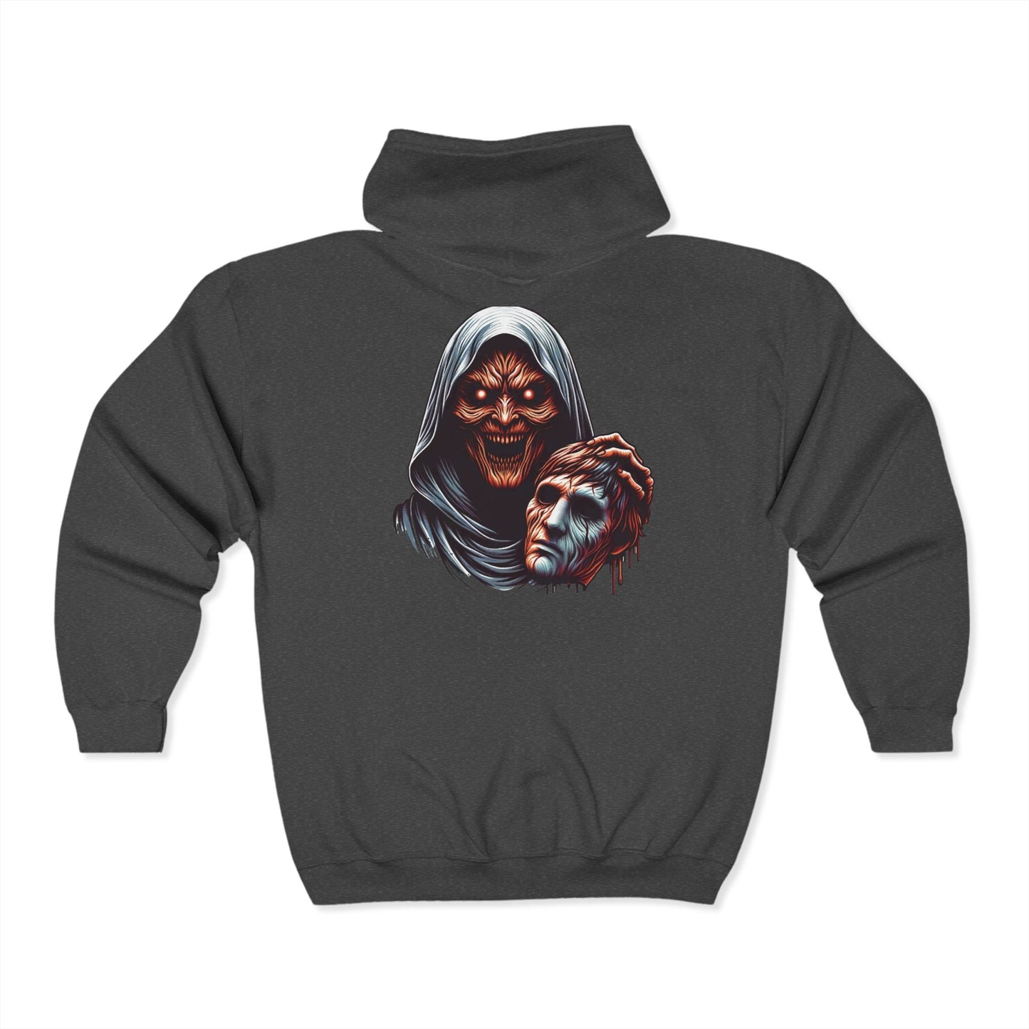 Horror Men's Heavy Blend Full Zip-Up Hoodie Sweatshirt