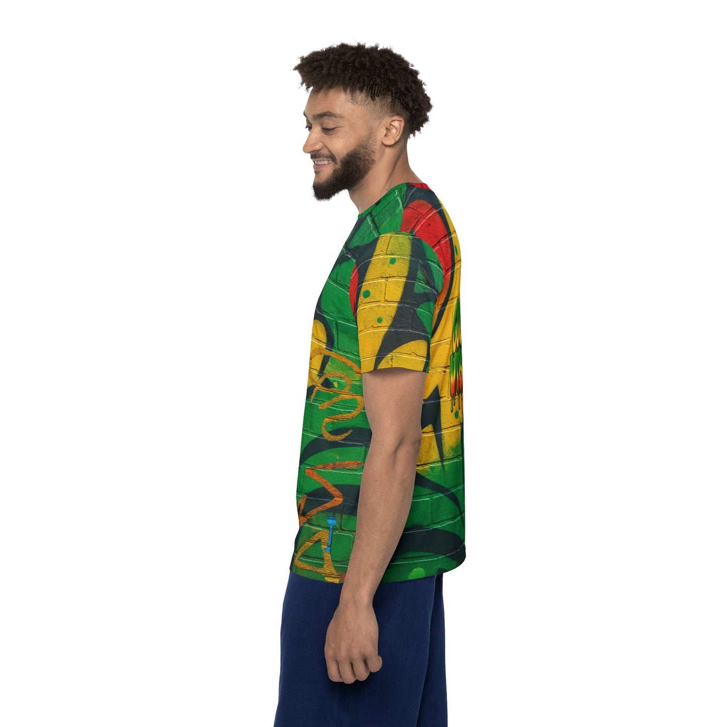 Good Vibes Graffiti Wall Men's Jersey Premium T-Shirt