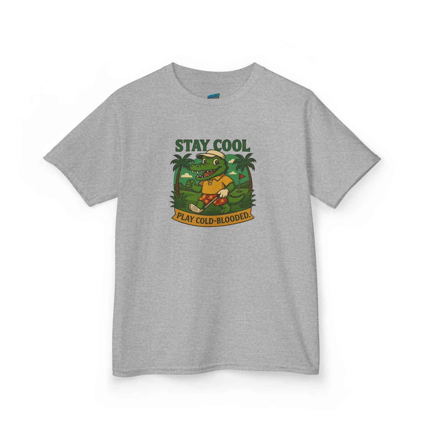Stay Cool. Play Cold-Blooded Gator Golf Boys' Heavy Cotton T-Shirt