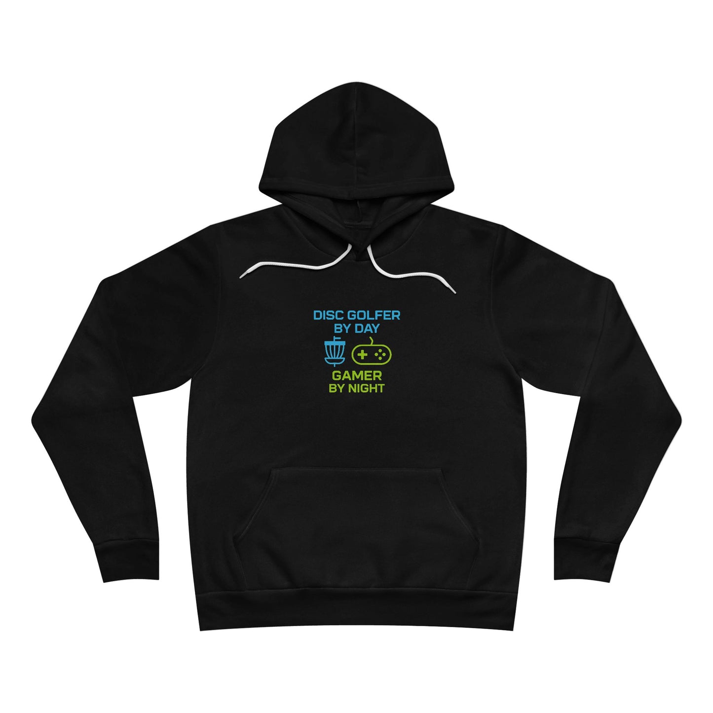 Disc Golfer by Day, Gamer by Night Disc Golf Men's Premium Sponge Fleece Hoodie Sweatshirt