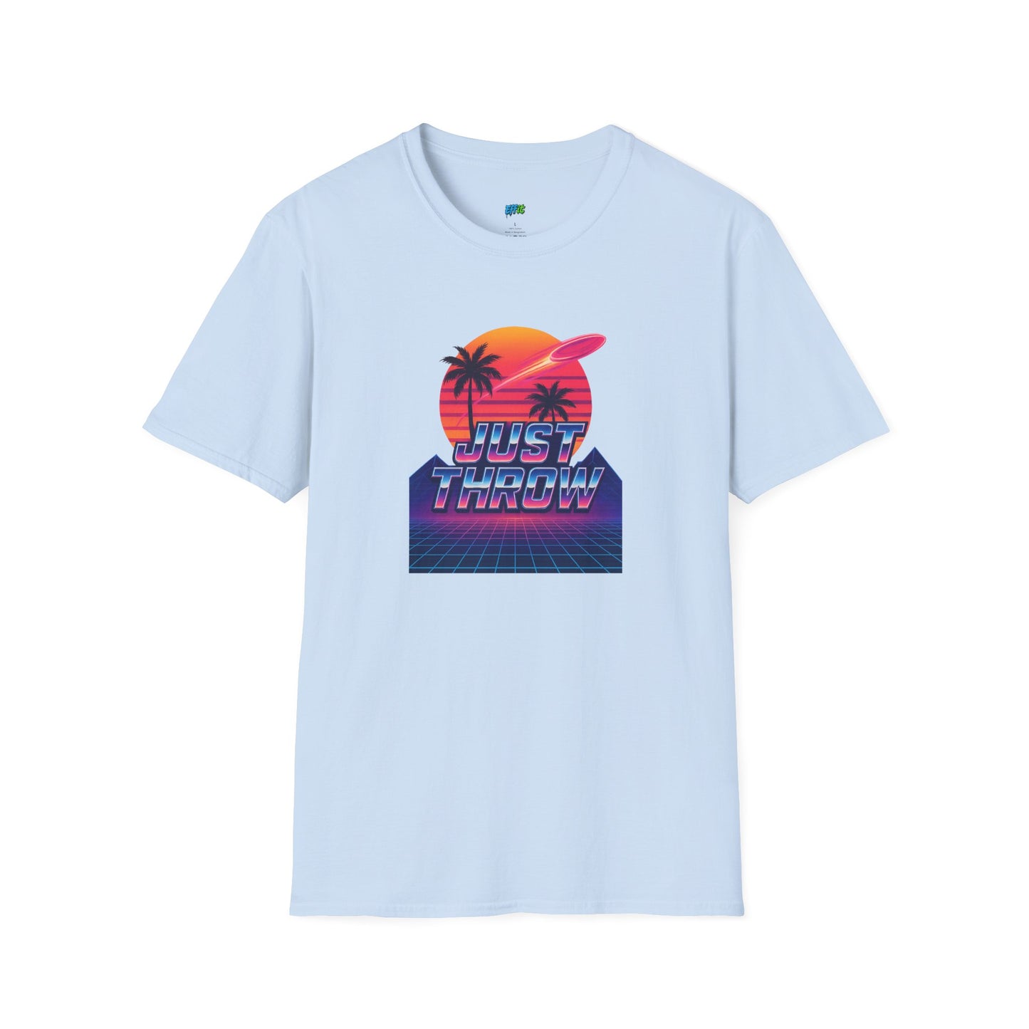 Just Throw Retro Disc Golf Men's Basic T-Shirt