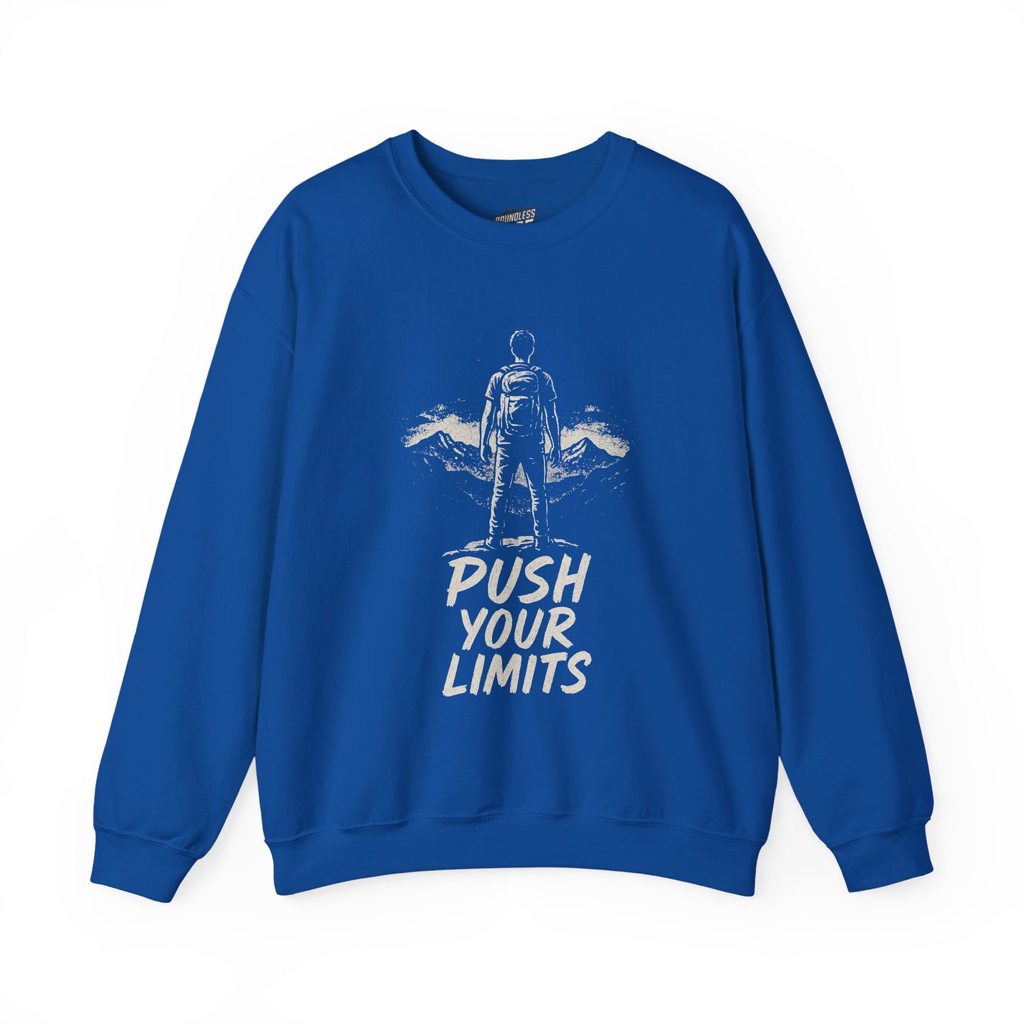 Summit Edition Push Your Limits Hiking Men's Basic Crewneck Sweatshirt