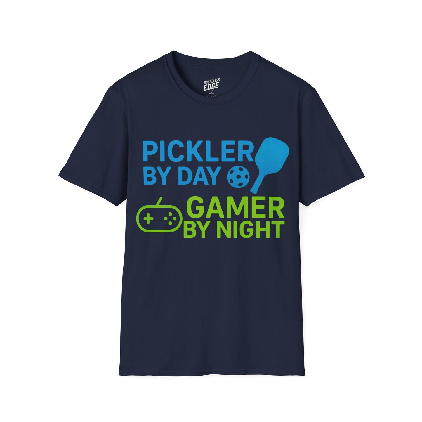 Pickler by Day, Gamer by Night Pickleball Men's Basic T-Shirt