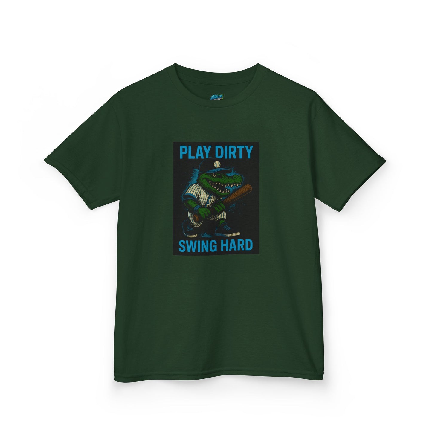 Play Dirty. Swing Hard. Gator Baseball Boys' Heavy Cotton T-Shirt