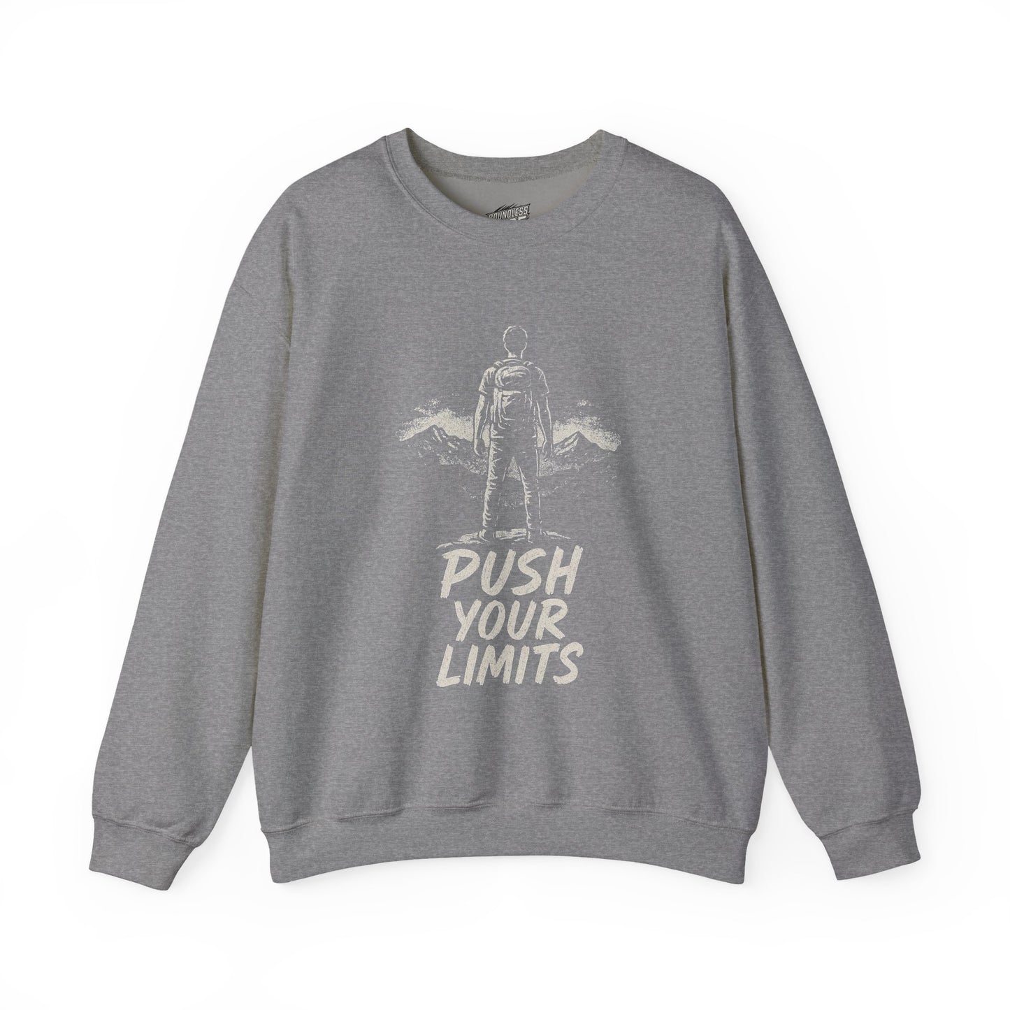 Summit Edition Push Your Limits Hiking Men's Basic Crewneck Sweatshirt