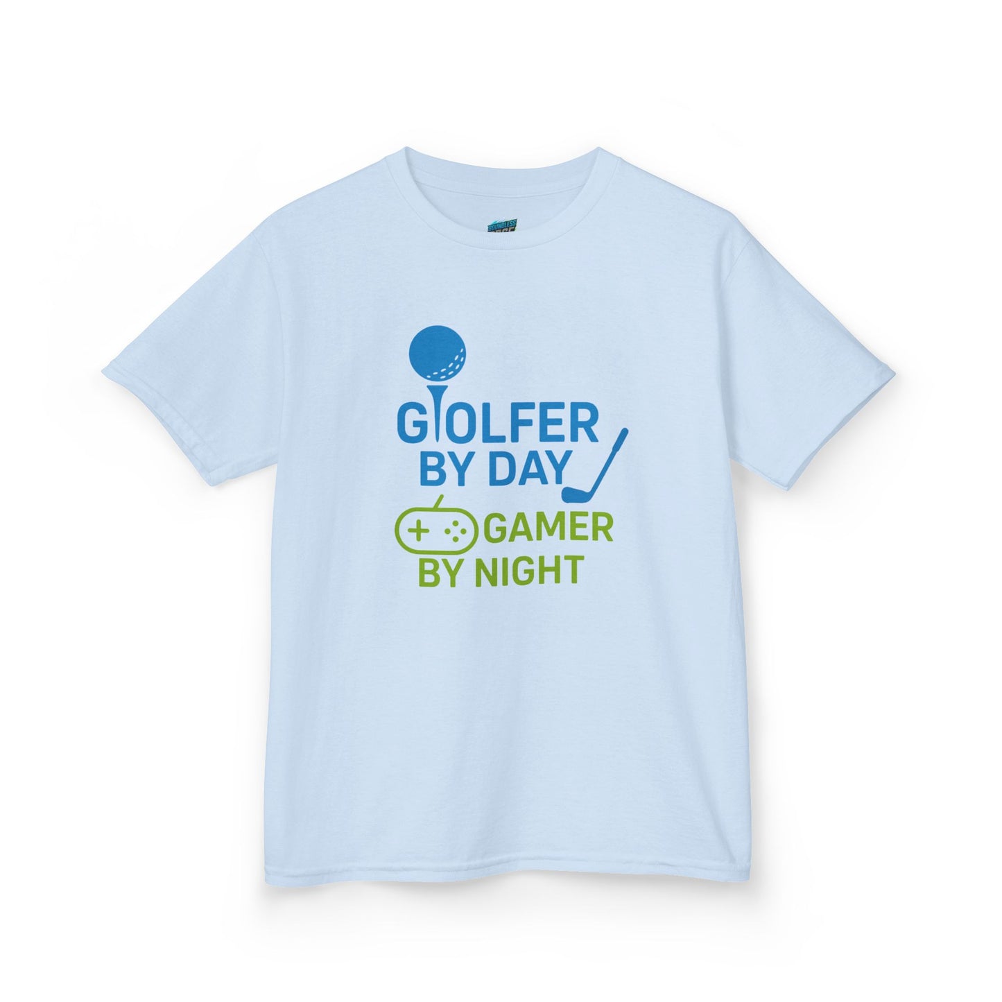 Golfer by Day, Gamer by Night Boys' Heavy Cotton T-Shirt