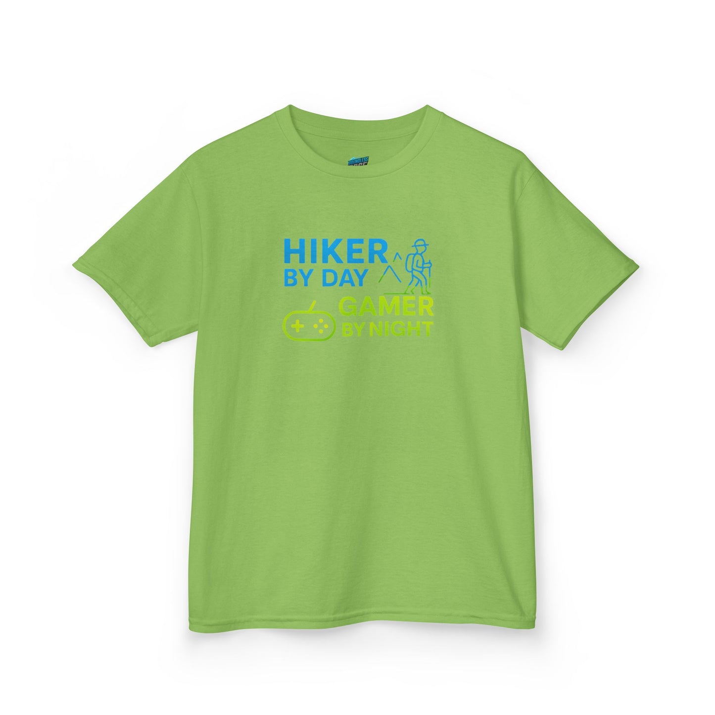 Hiker by Day, Gamer by Night Hiking Girls' Heavy Cotton T-Shirt