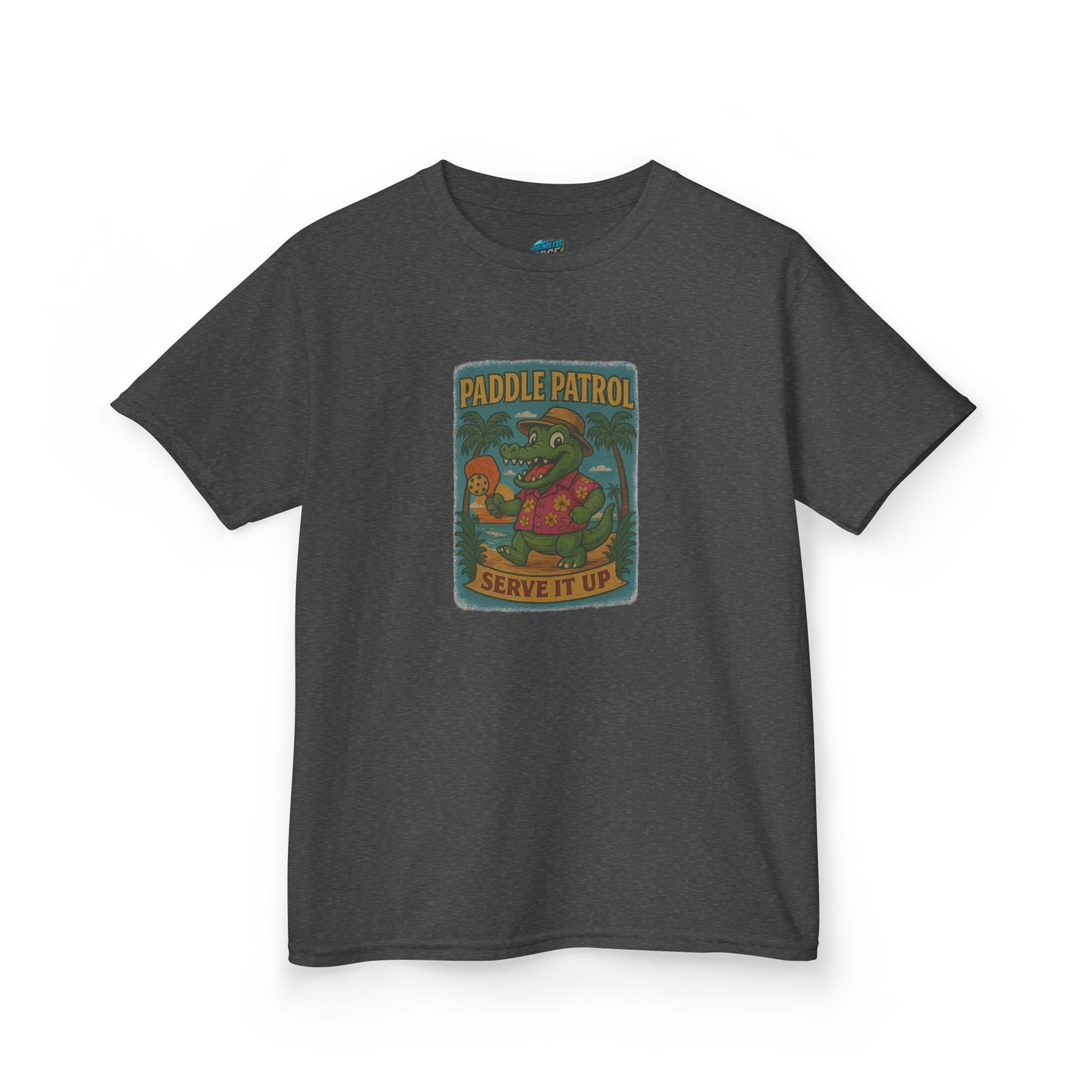 Paddle Patrol Gator Pickleball Boys' Heavy Cotton T-Shirt