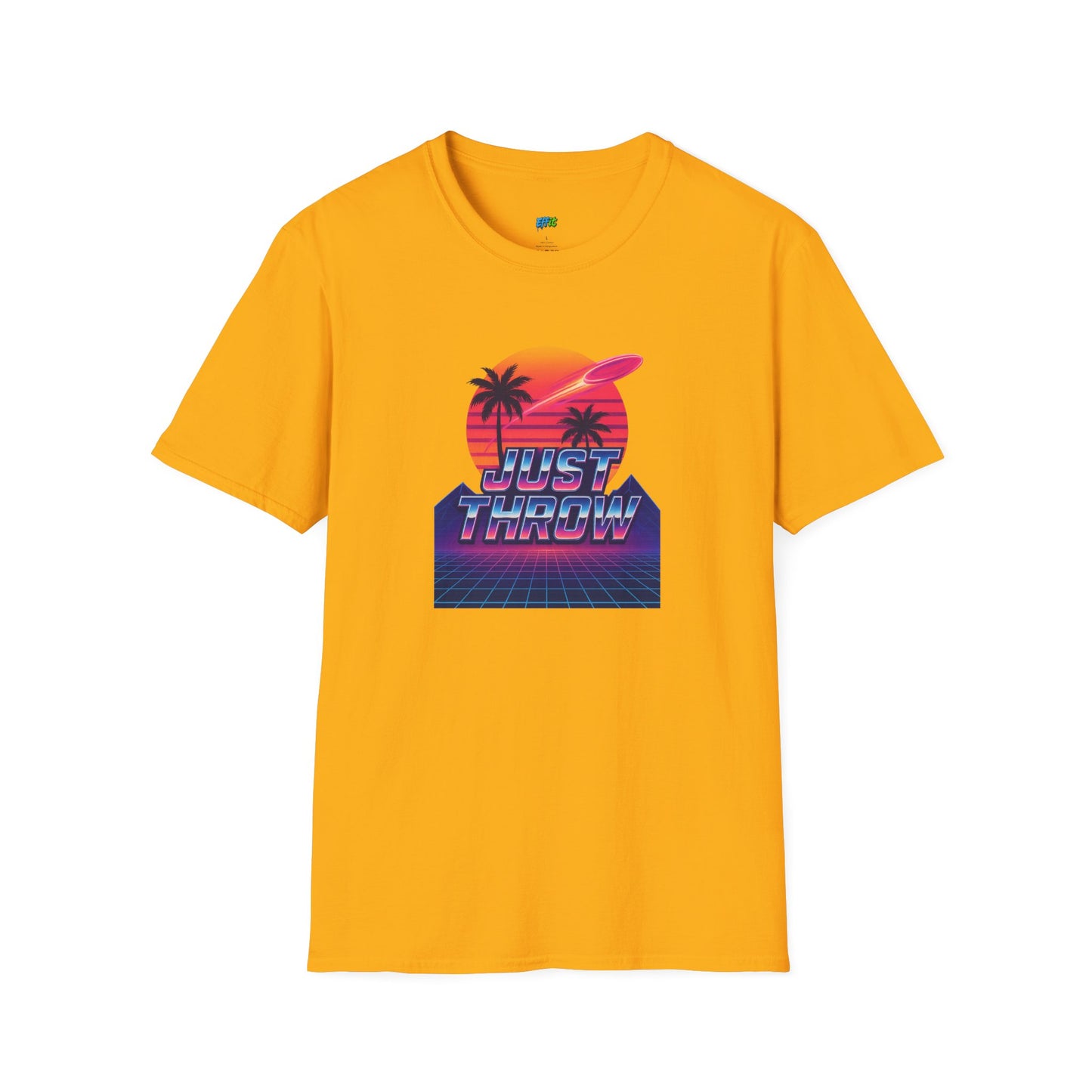 Just Throw Retro Disc Golf Men's Basic T-Shirt