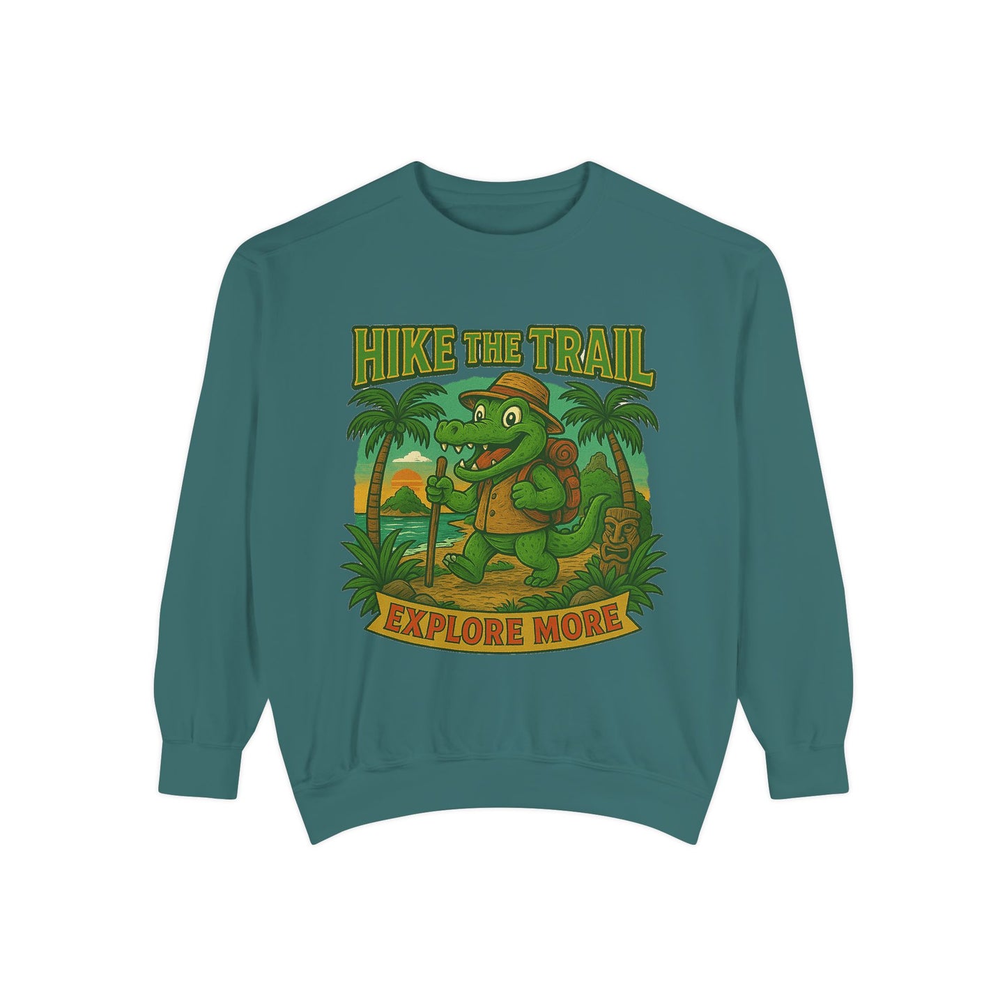 Hike the Trail Explore More Hiking Men's Premium Crewneck Sweatshirt